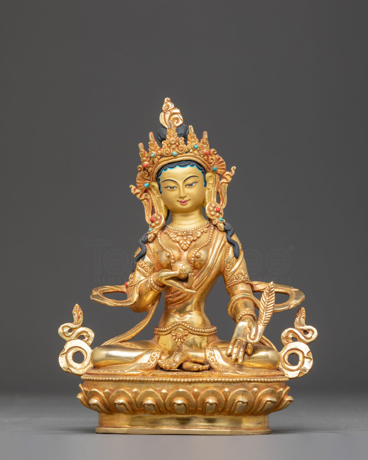 Handcrafted Ksitigarbha Golden Statue 