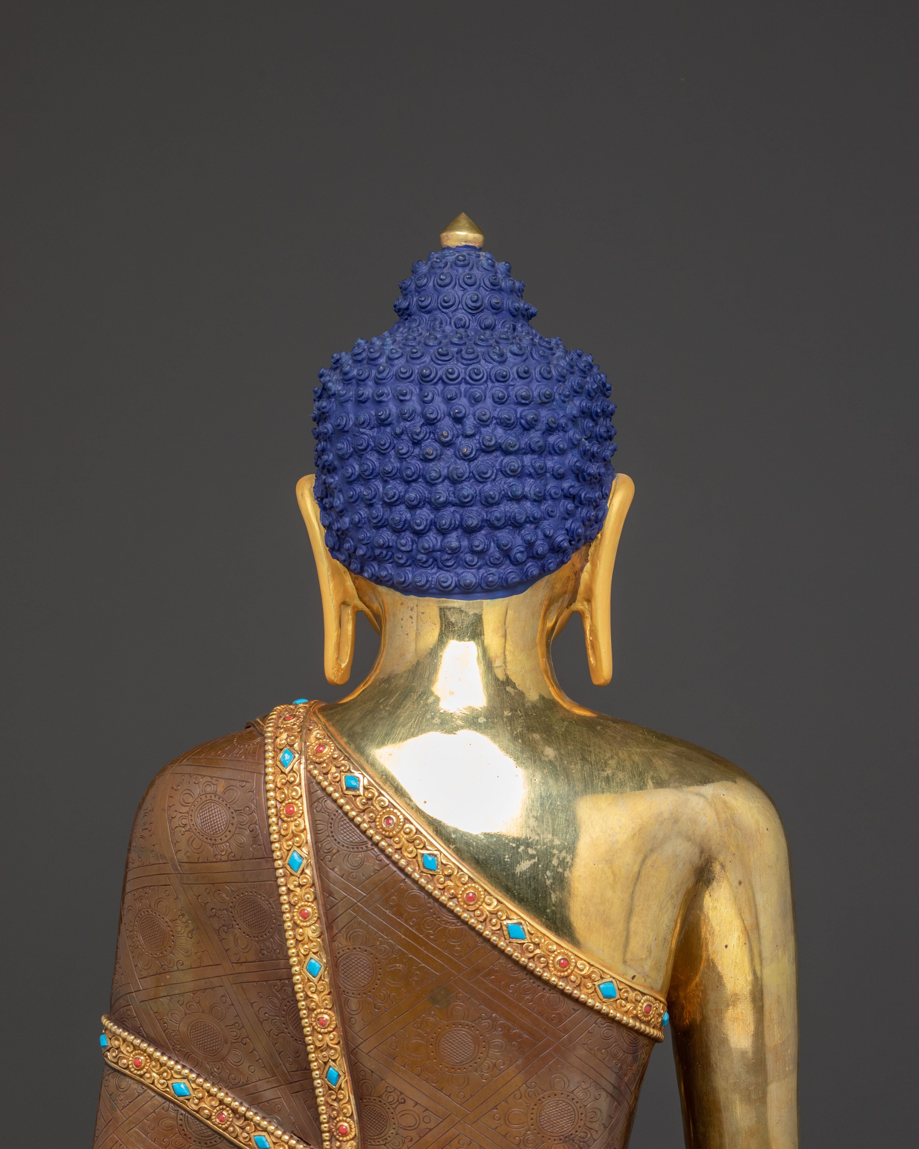 Shakyamuni Buddha: 24K Gold Gilded Statue