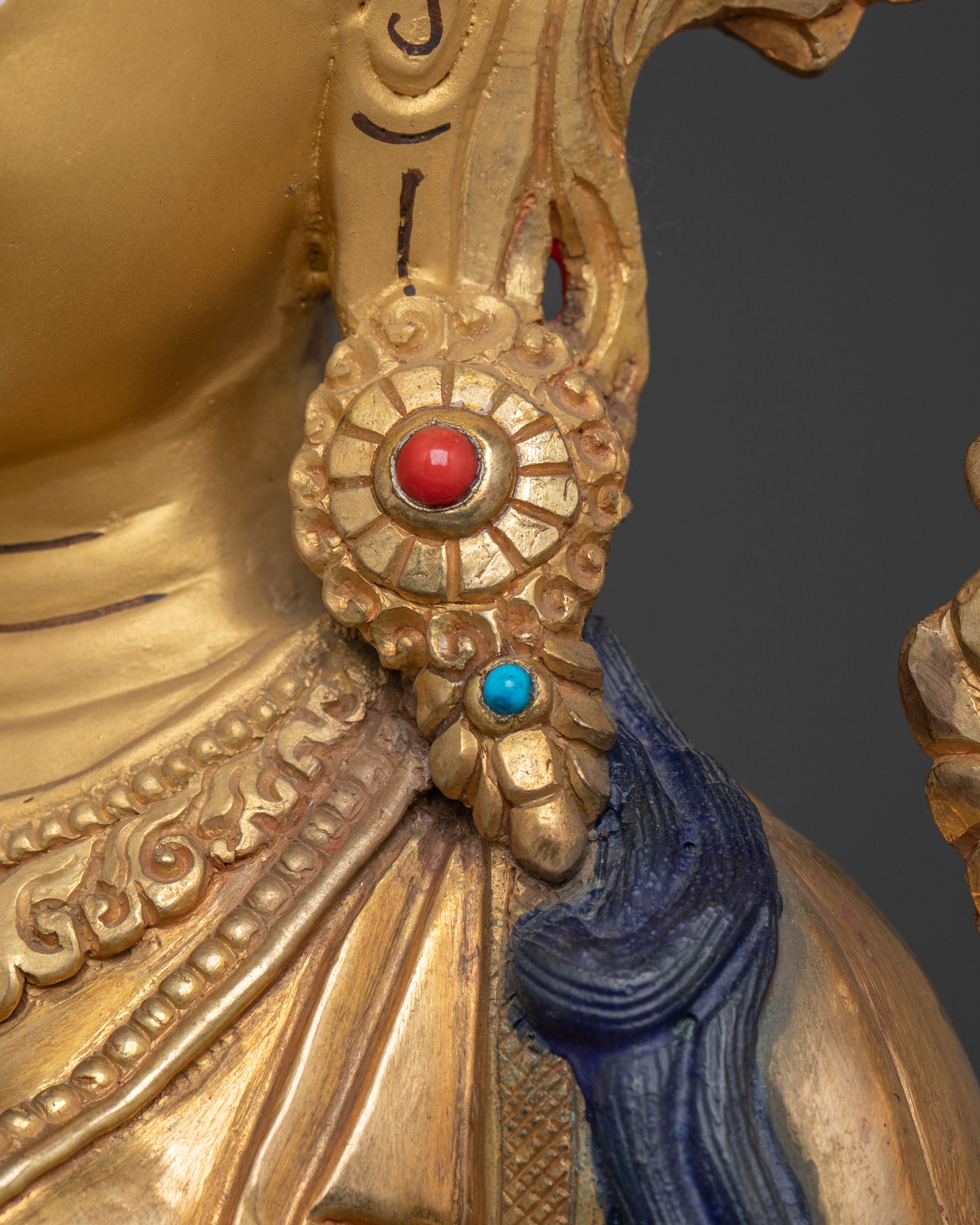 White Tara Statue | 24K Gold Gilded
