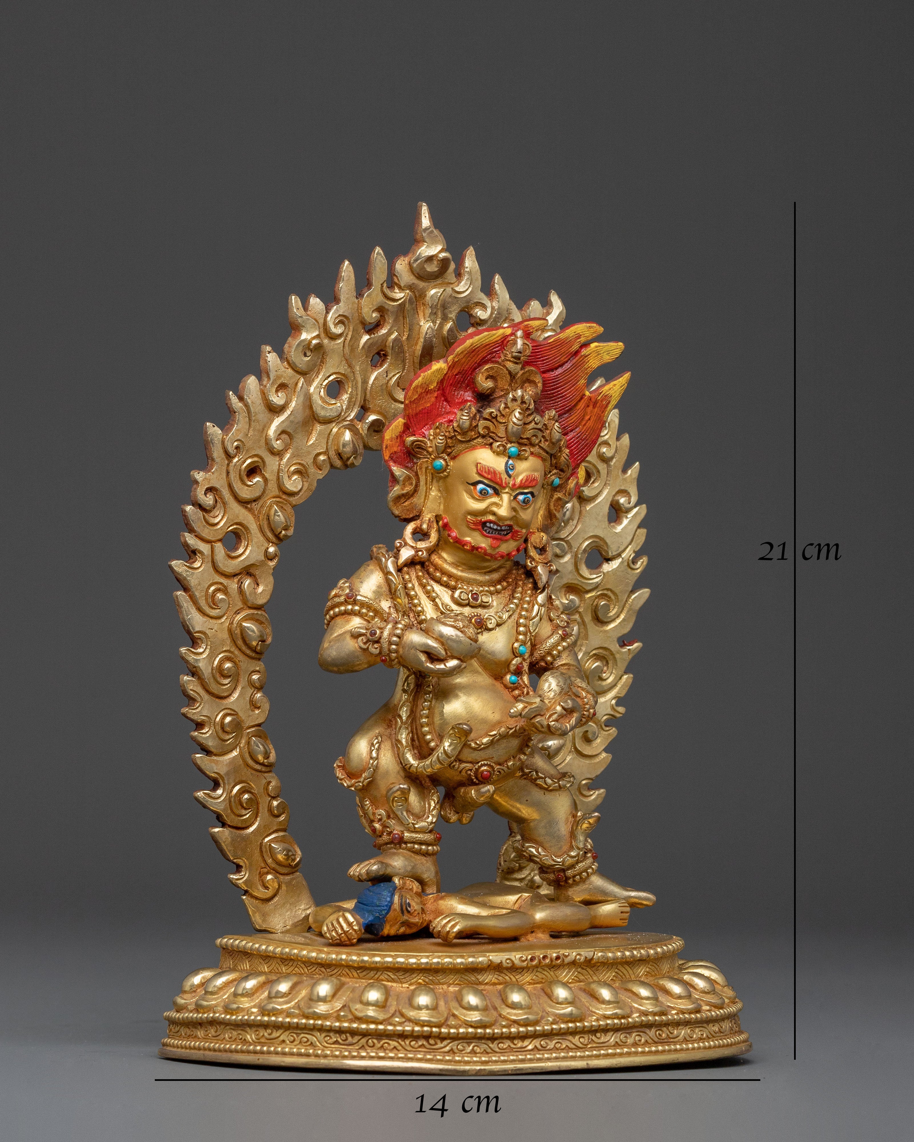 Black Dzambhala Abundance Protector Statue