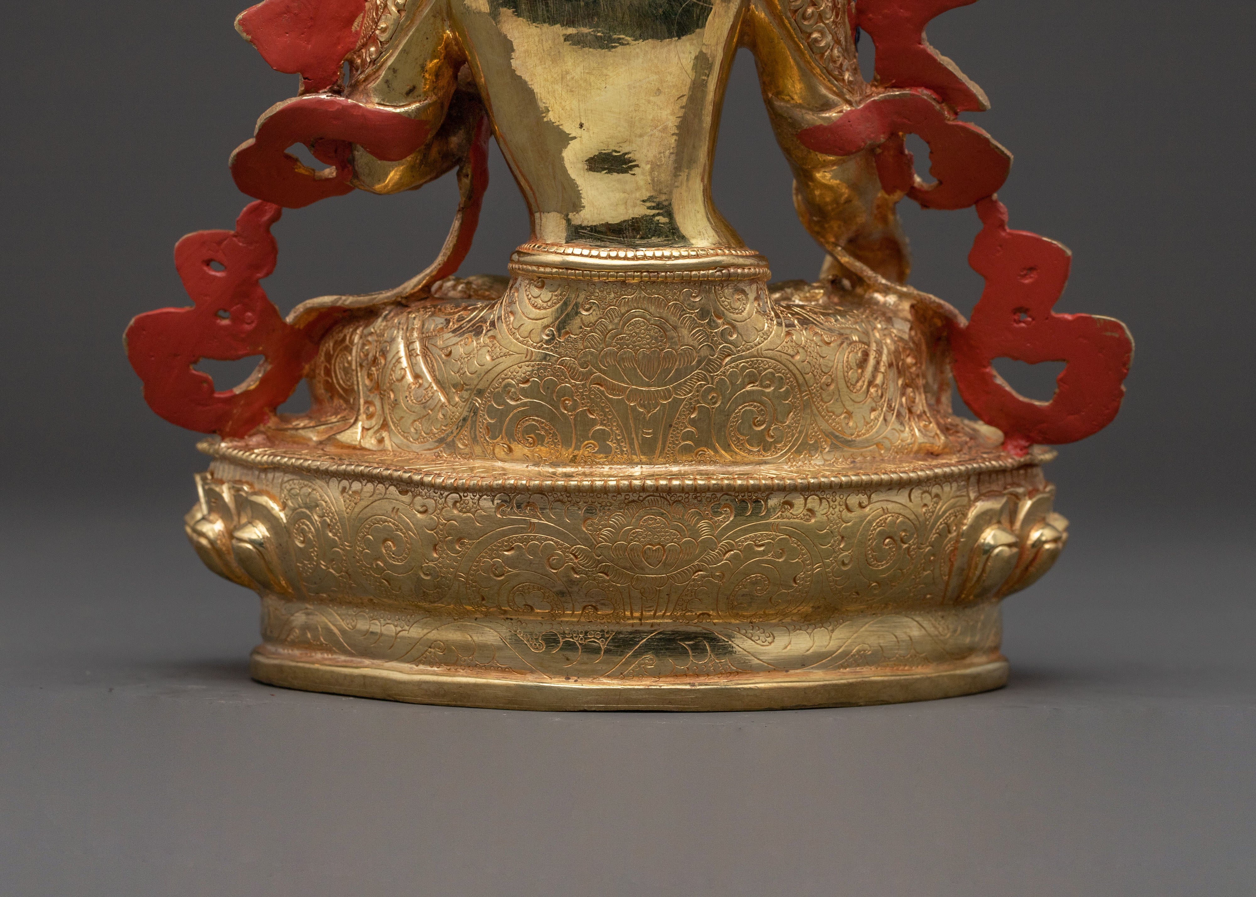 White Tara Blessed Statue | Hand-Gilded Copper Statue