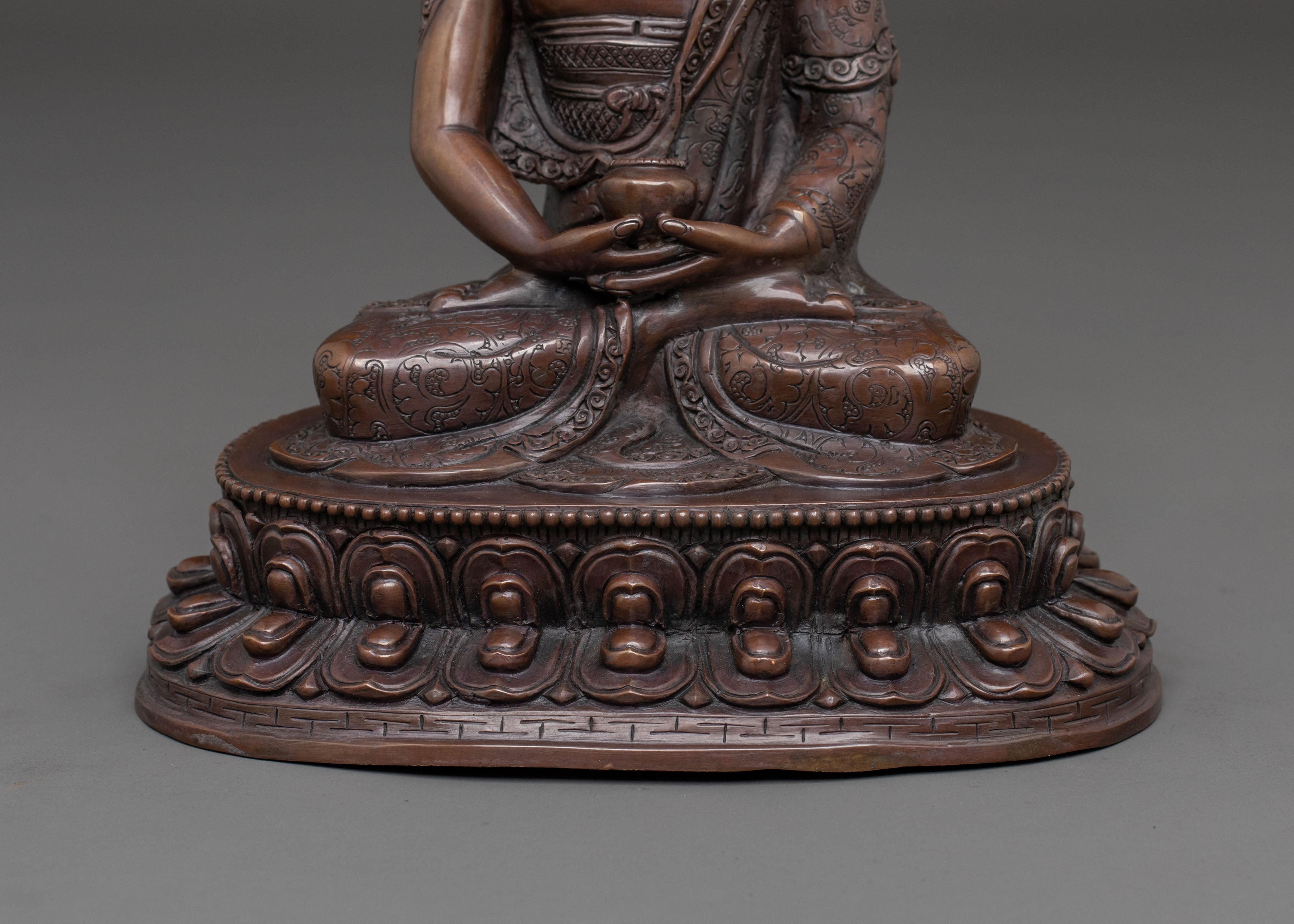 Amitabha Buddha Statue | Oxidized Copper Serenity