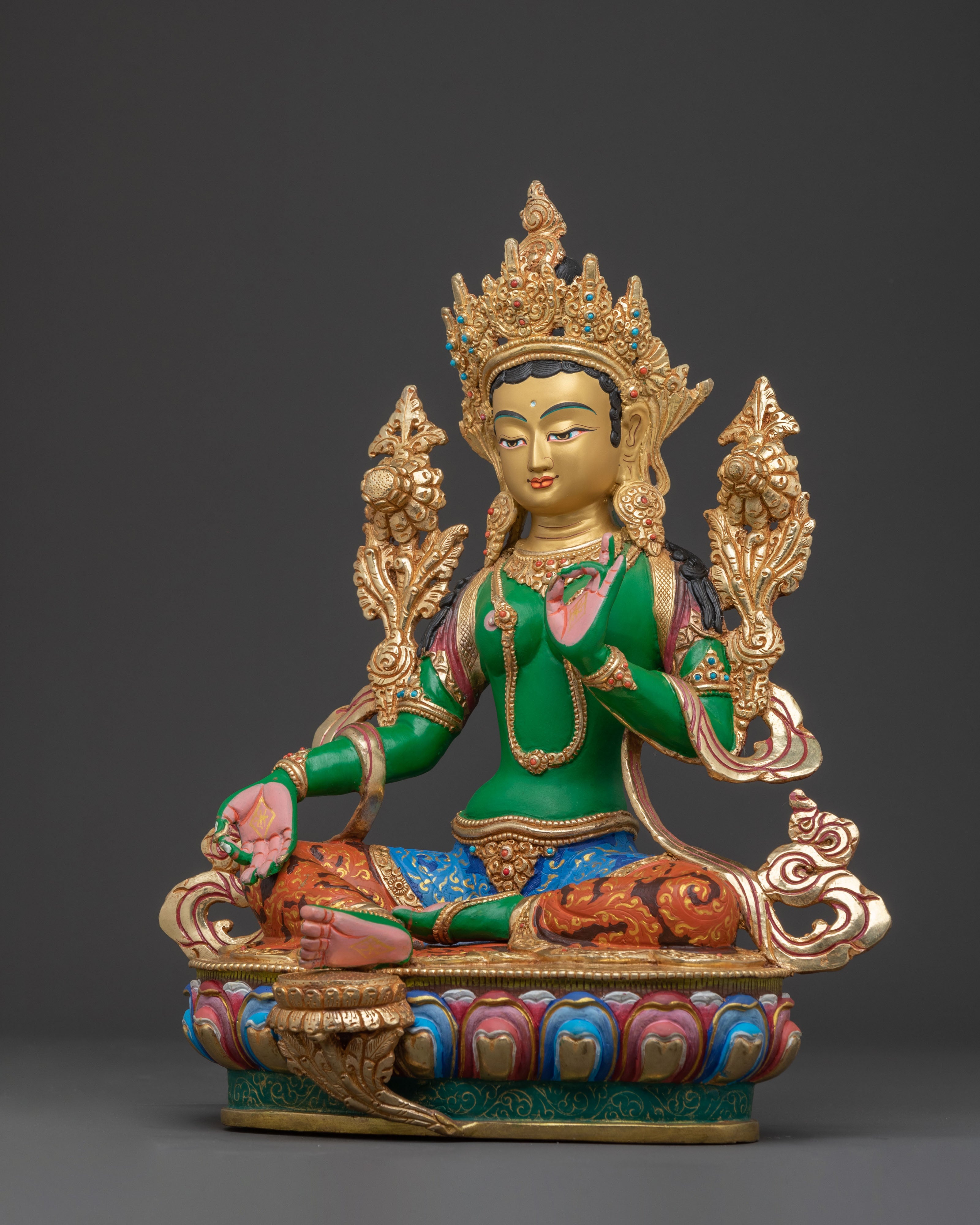 Protector Green Tara Statue – Meditational Decor