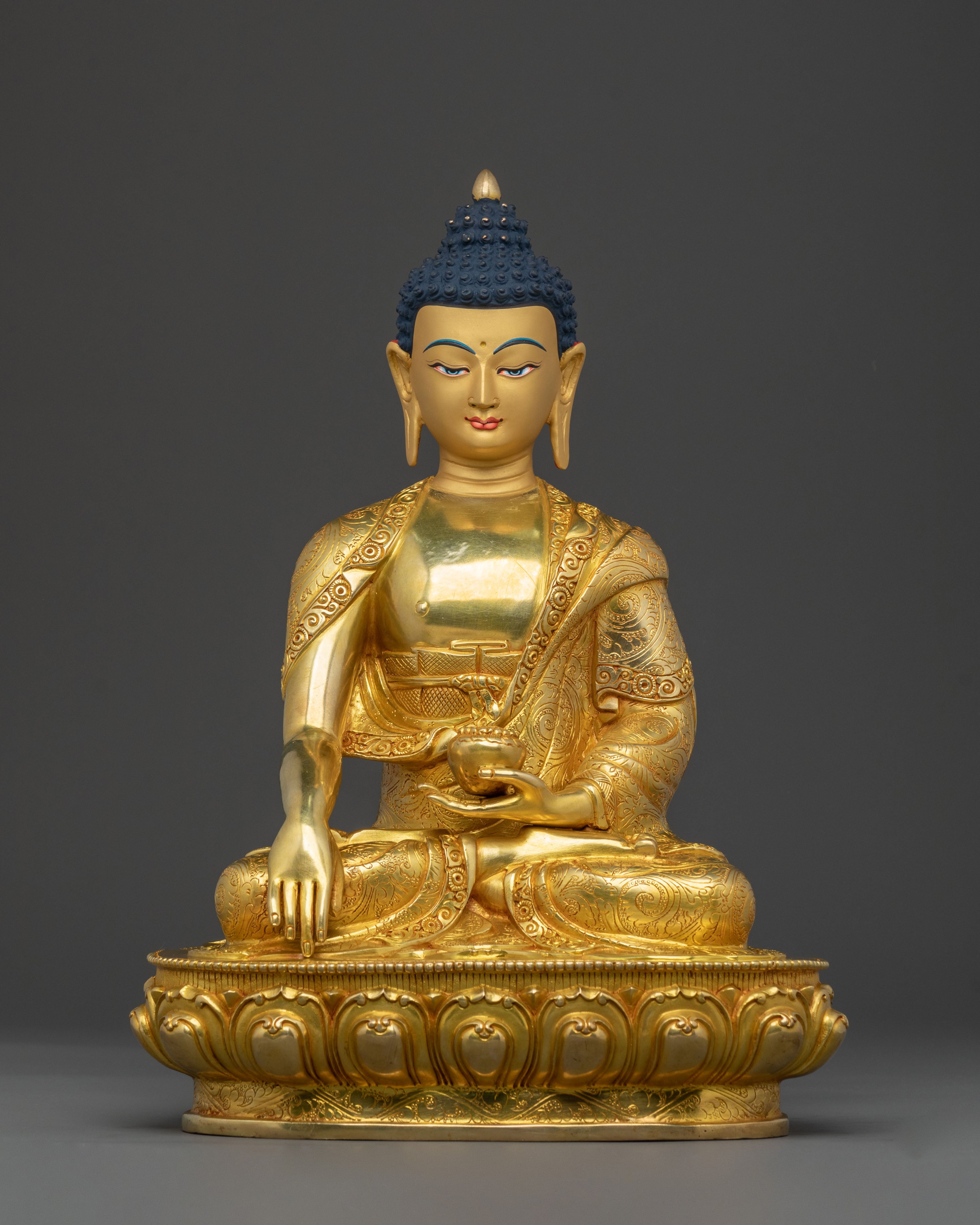 Shakyamuni Buddha Peaceful Lotus Statue