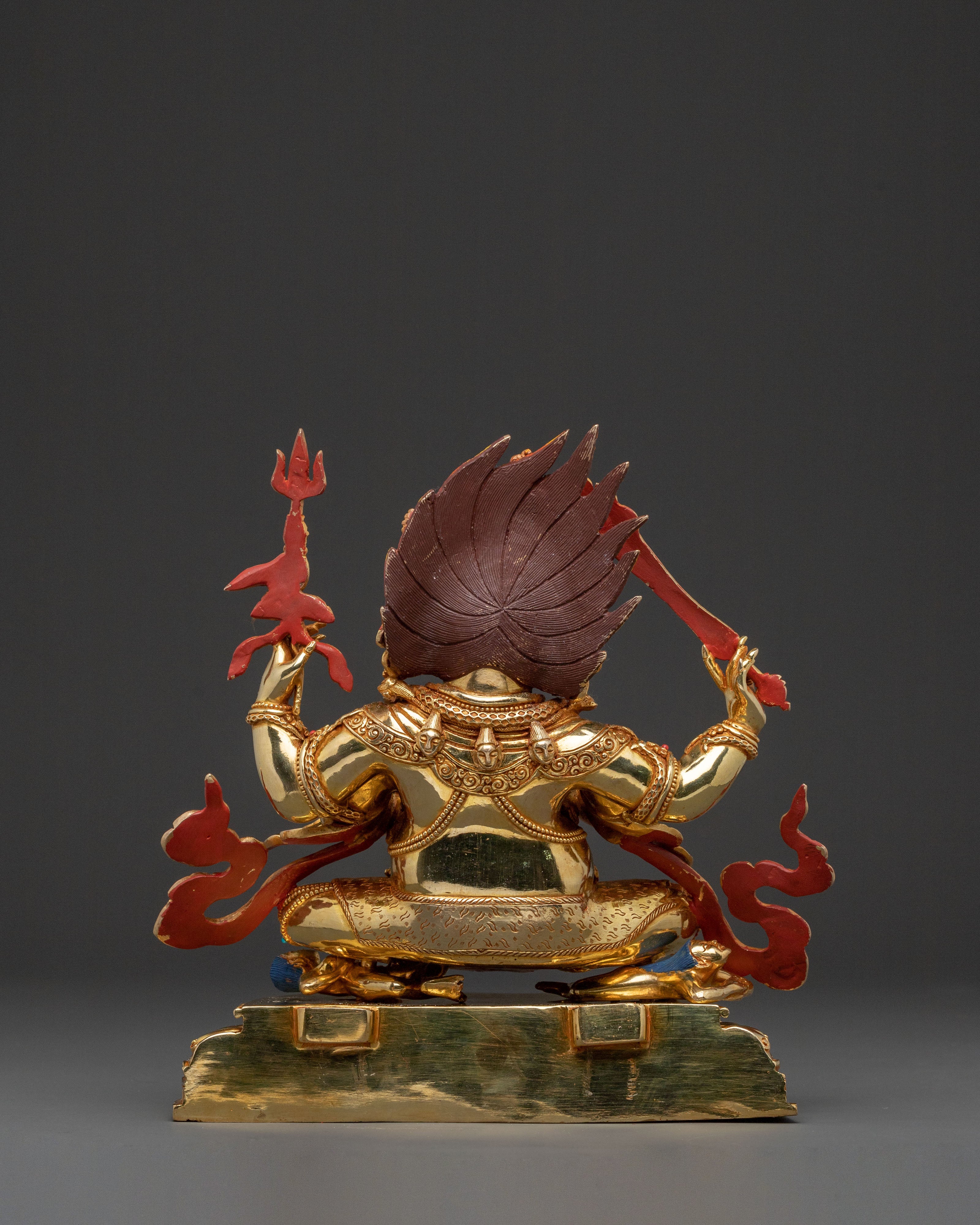 Four Armed Mahakala Statue: Fierce Protector