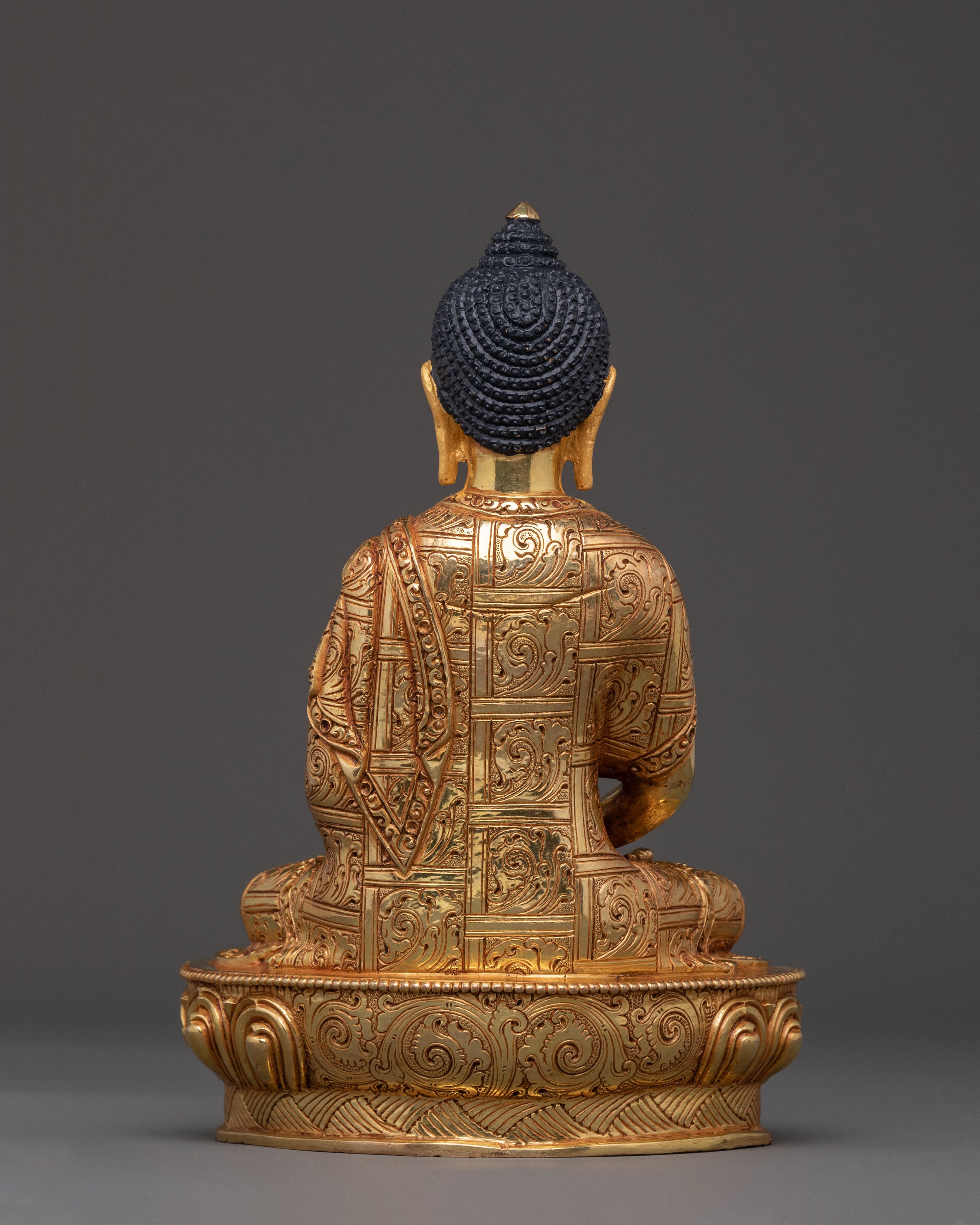 Spiritual Three Buddhas Golden Statue Set