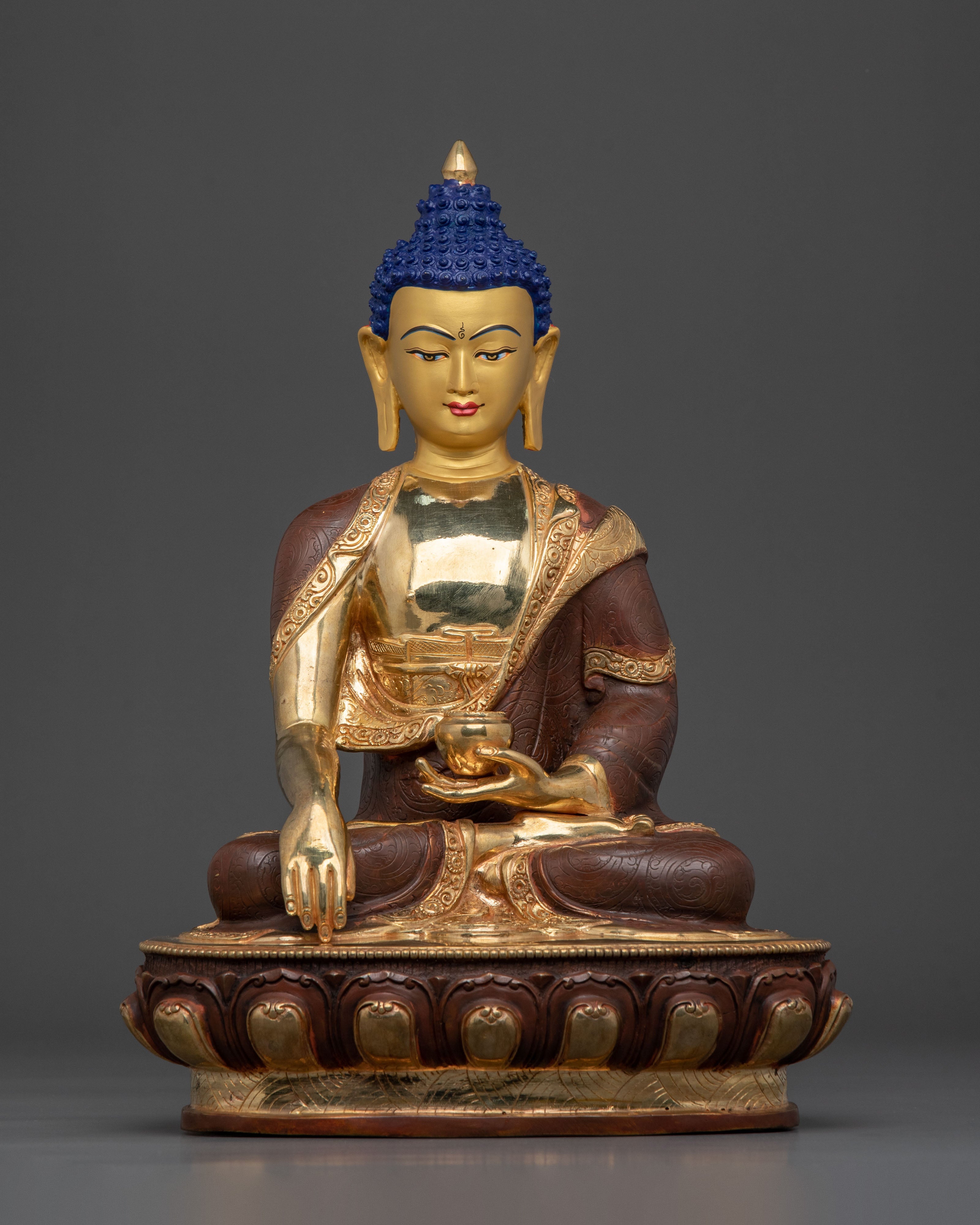 Handmade Shakyamuni Buddha Sculpture Crafted in Nepal