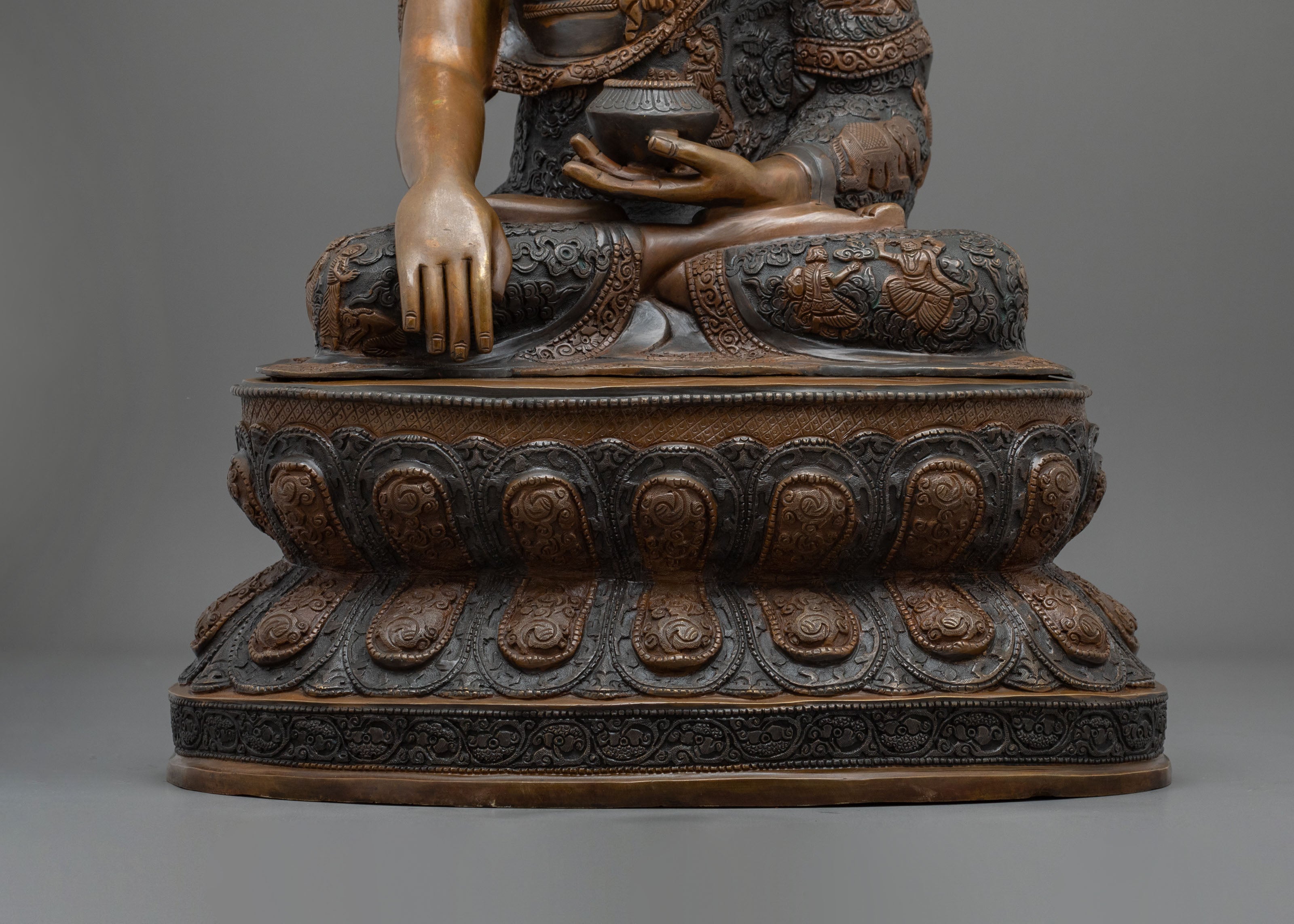 Shakyamuni Buddha Statue | Oxidized Figurine with Acrylic Painting