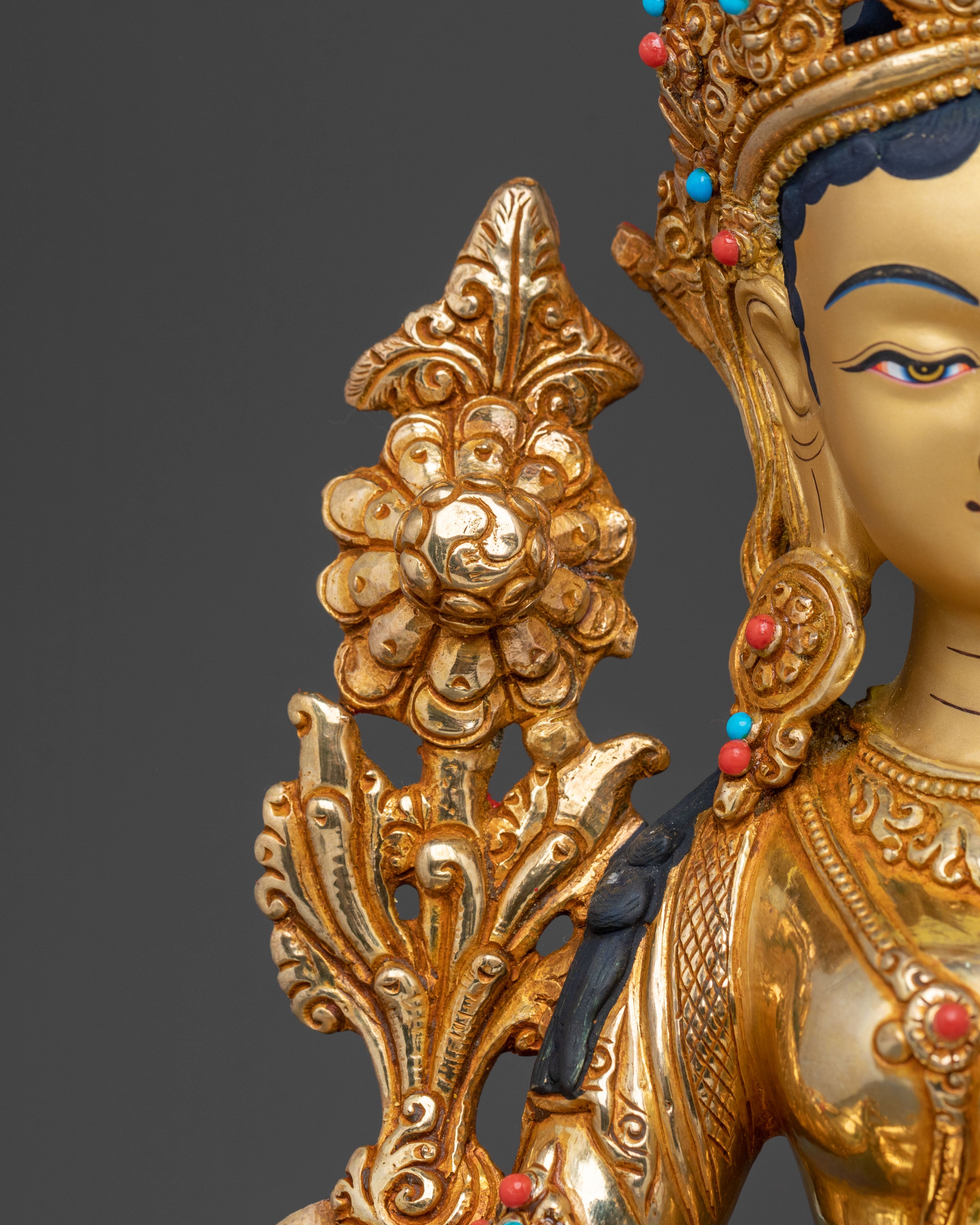 Green Tara Statue for Swift Protection | Tibetan Buddhist Art