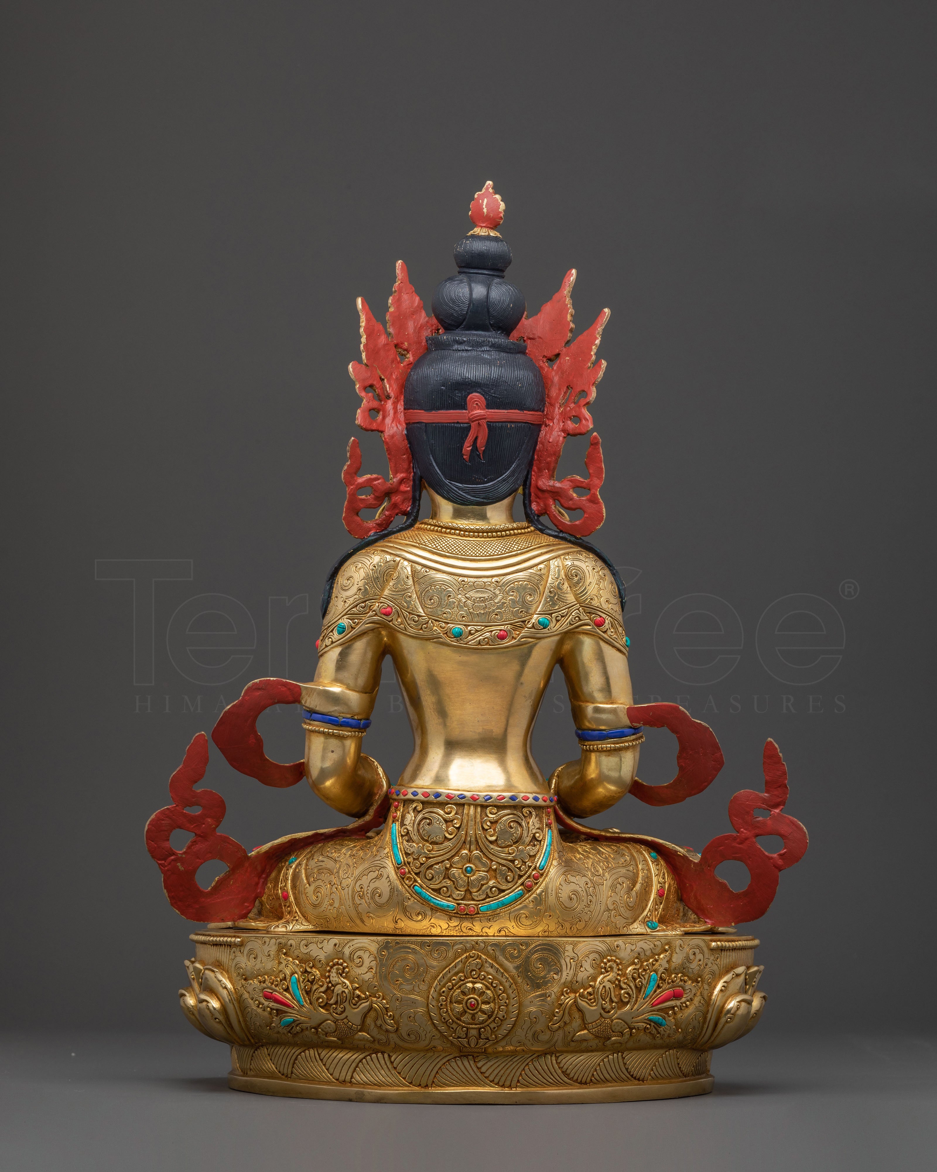 Amitayus Buddha 24K Gold Gilded Copper Statue: A Premium Masterpiece