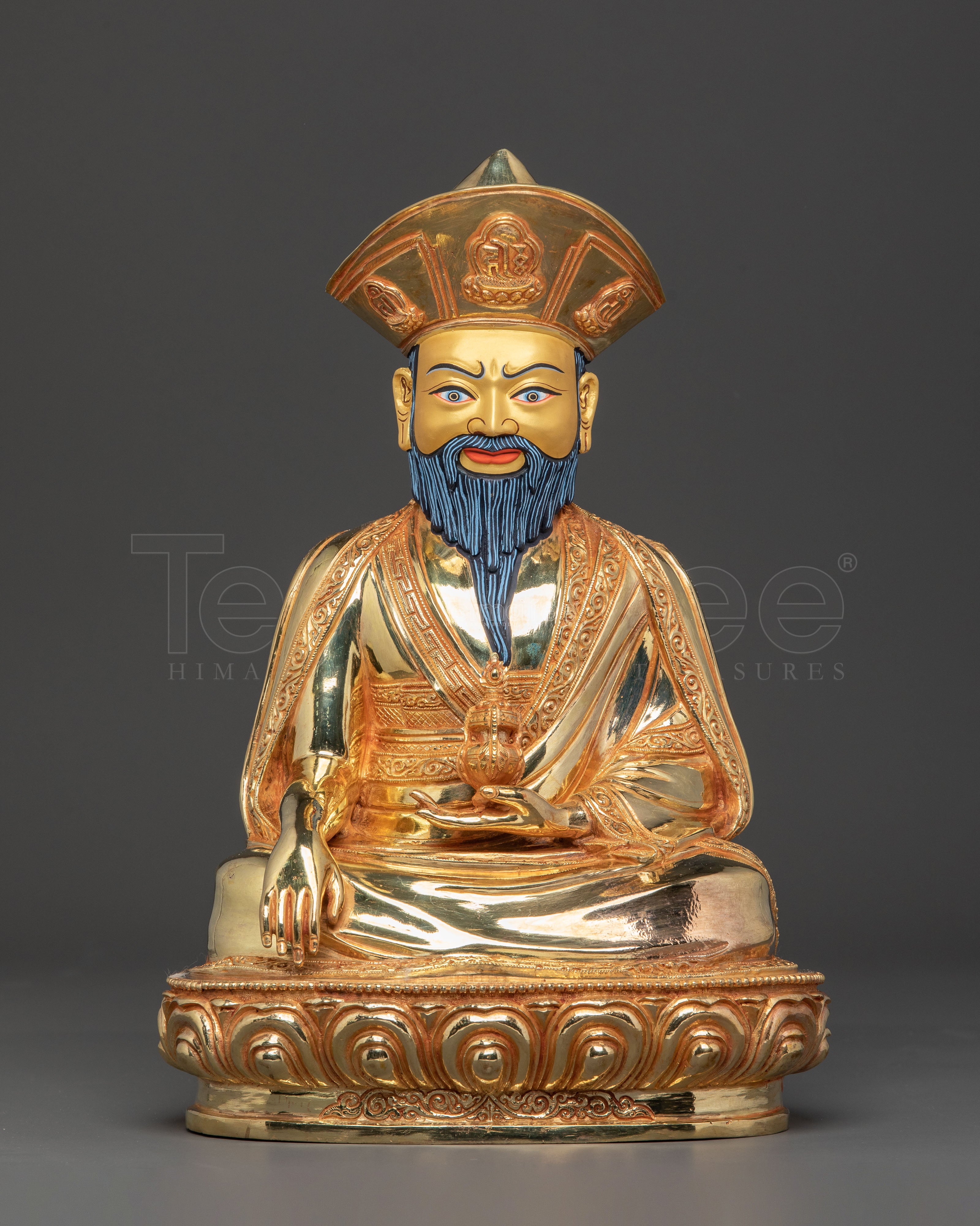 Handmade Guru Shapdum Golden Statue — Auspiciously Gilded