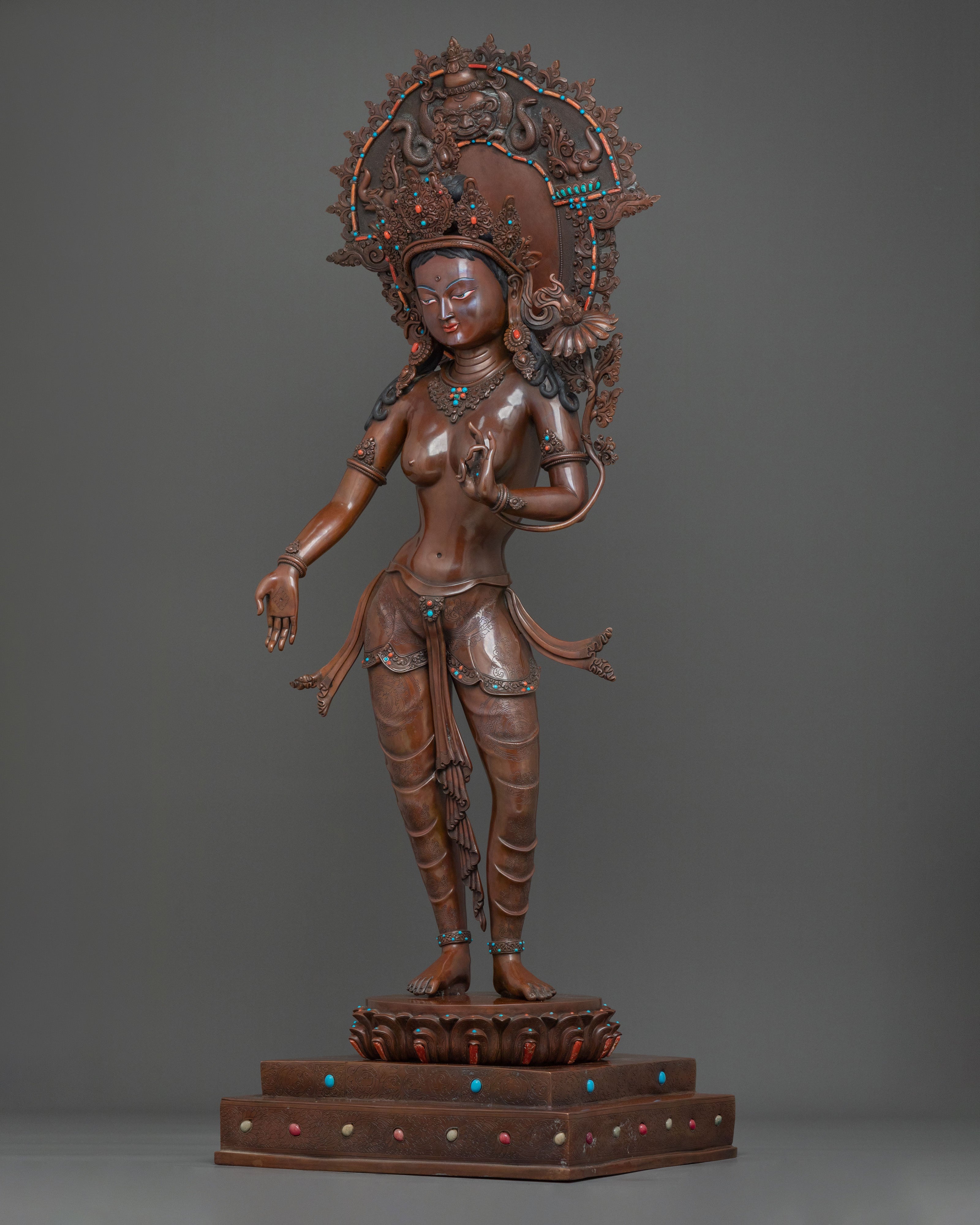 Standing Green Tara Figurine | Buddhist Goddess