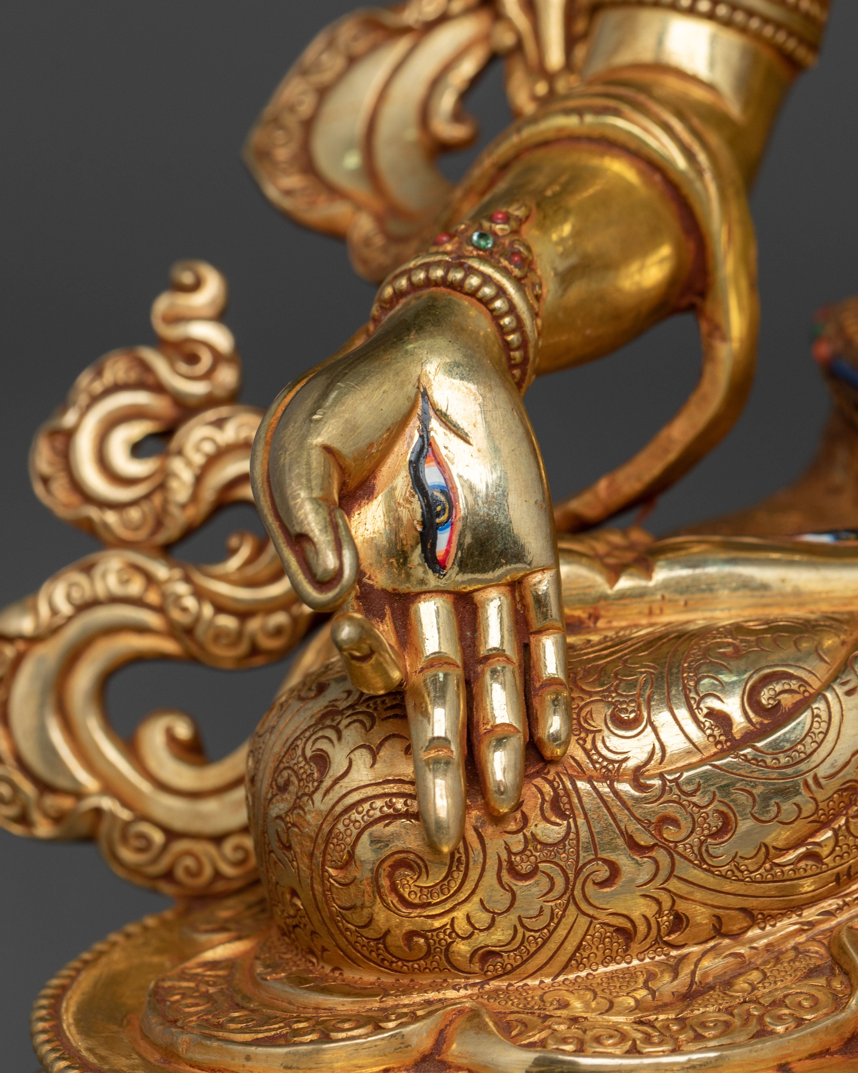 Hand-Carved White Tara Statue | Altar Home Decor