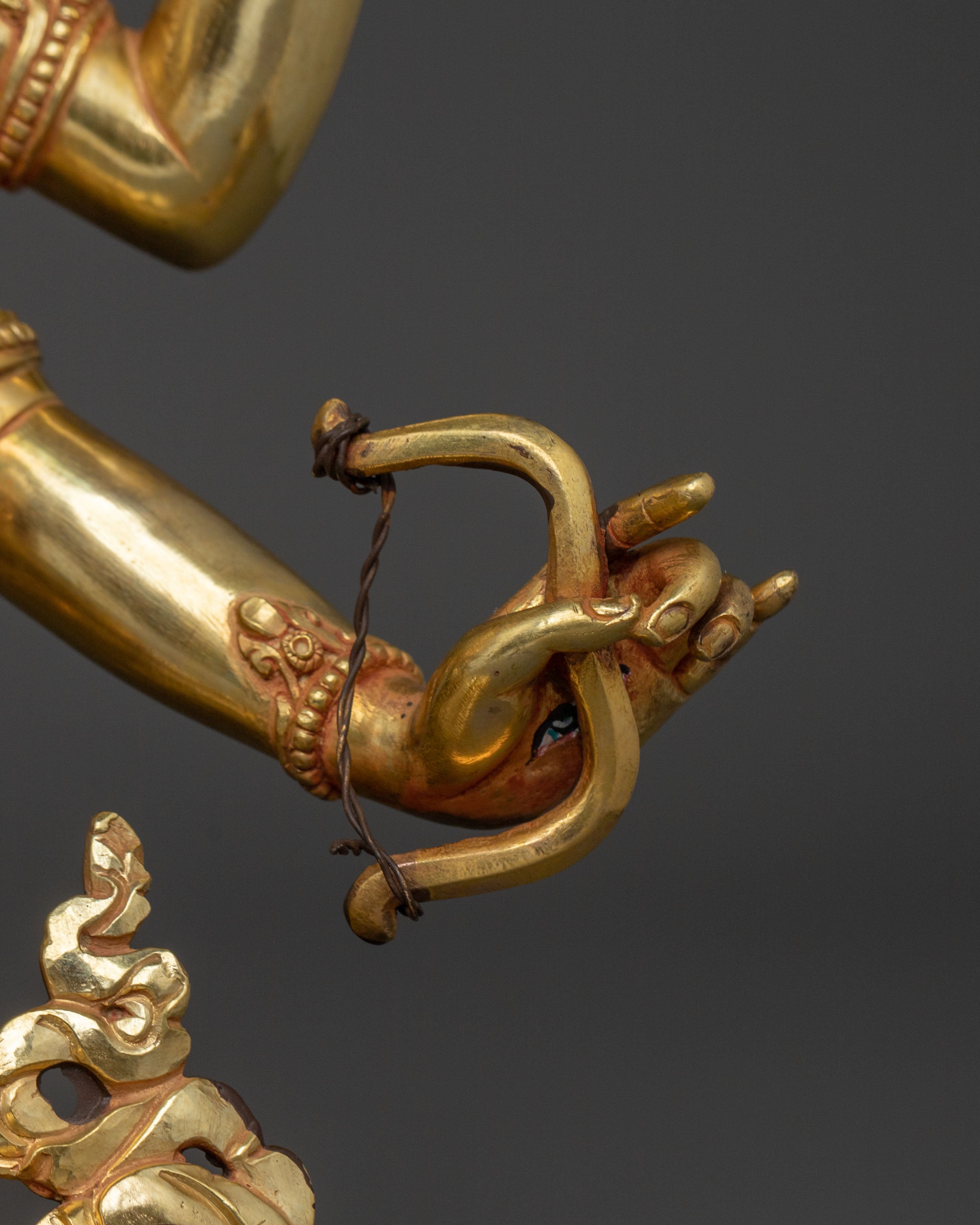 A Radiant Handmade Namgyalma Statue Set | 24K Gold Glided