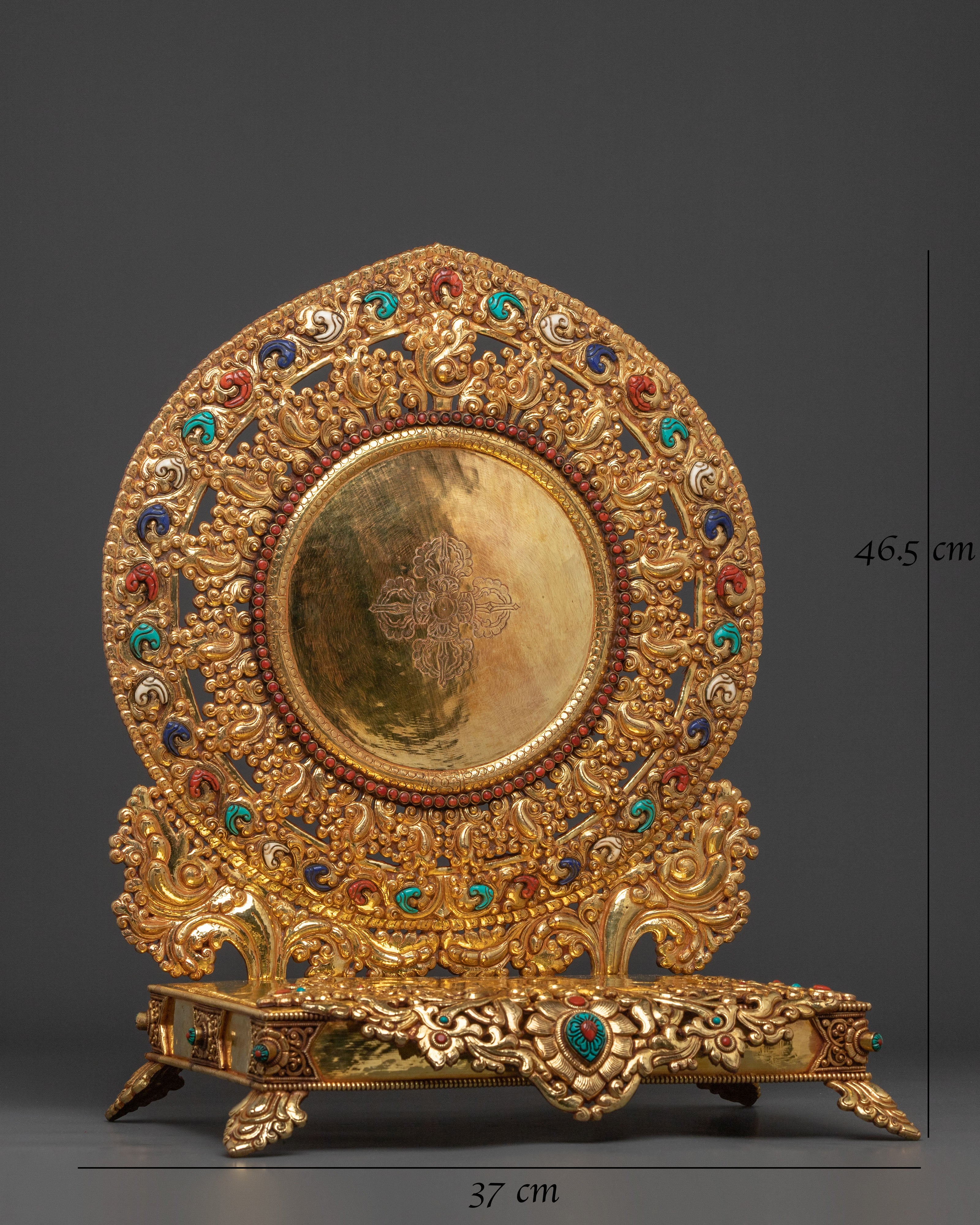 Exquisite 24K Gold Gilded Handcrafted Sacred Throne
