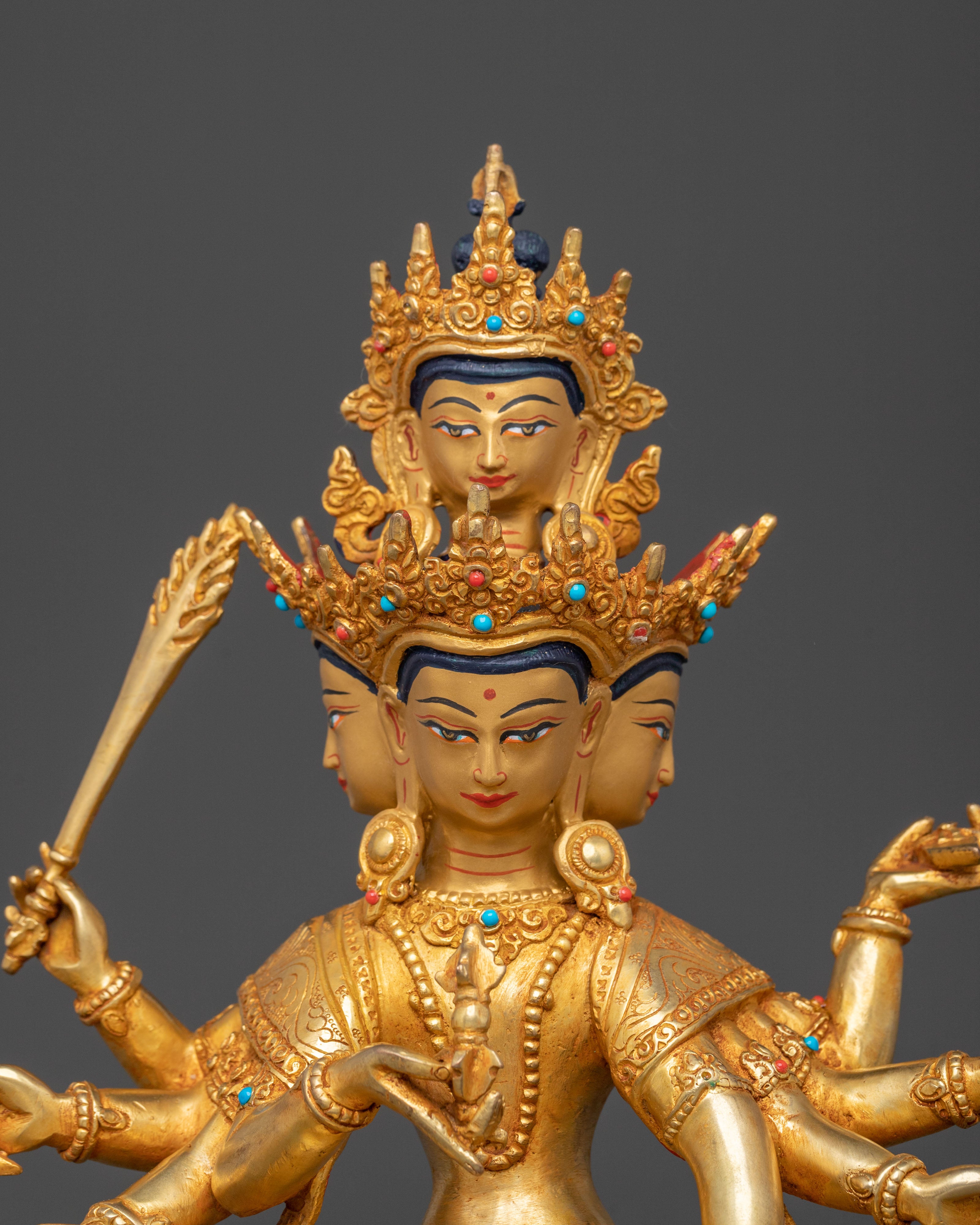 Maha Vajrasattva | 24K Gold Gilded Sculpture
