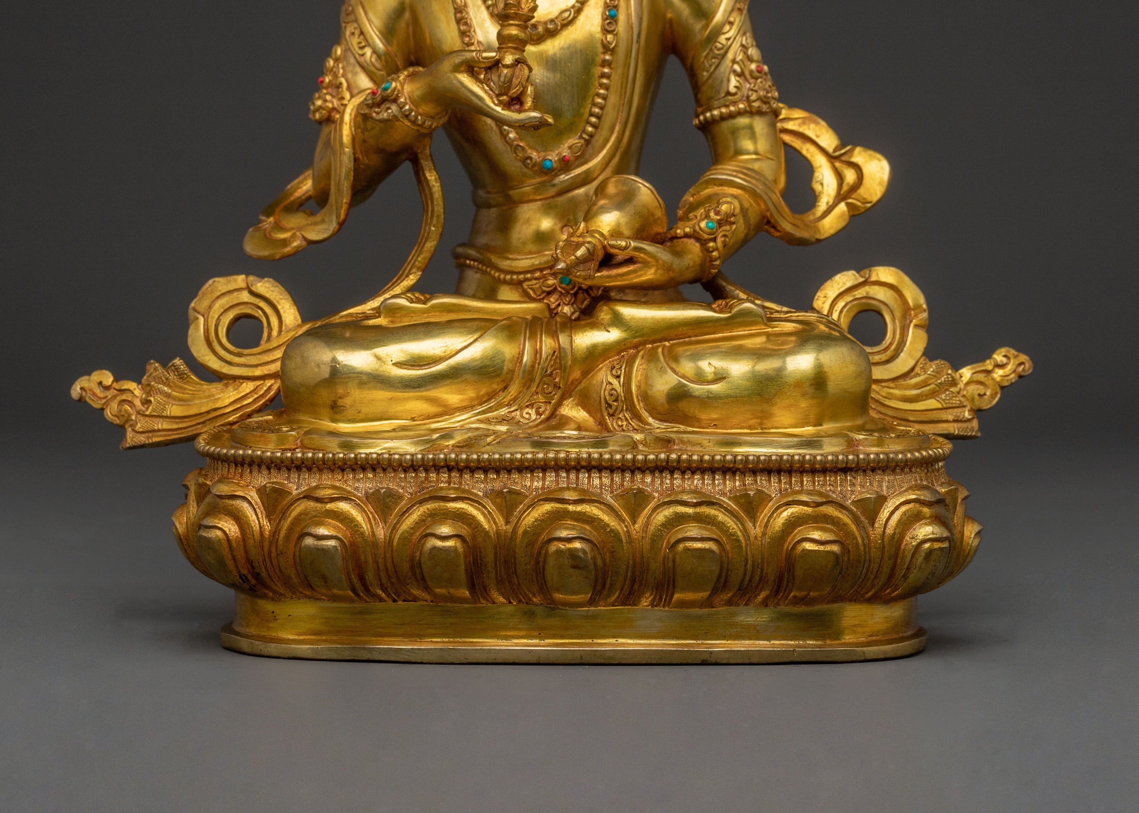 Vajrasattva Embodiment of Purity – Handcrafted 24K Gold Gilded Statue