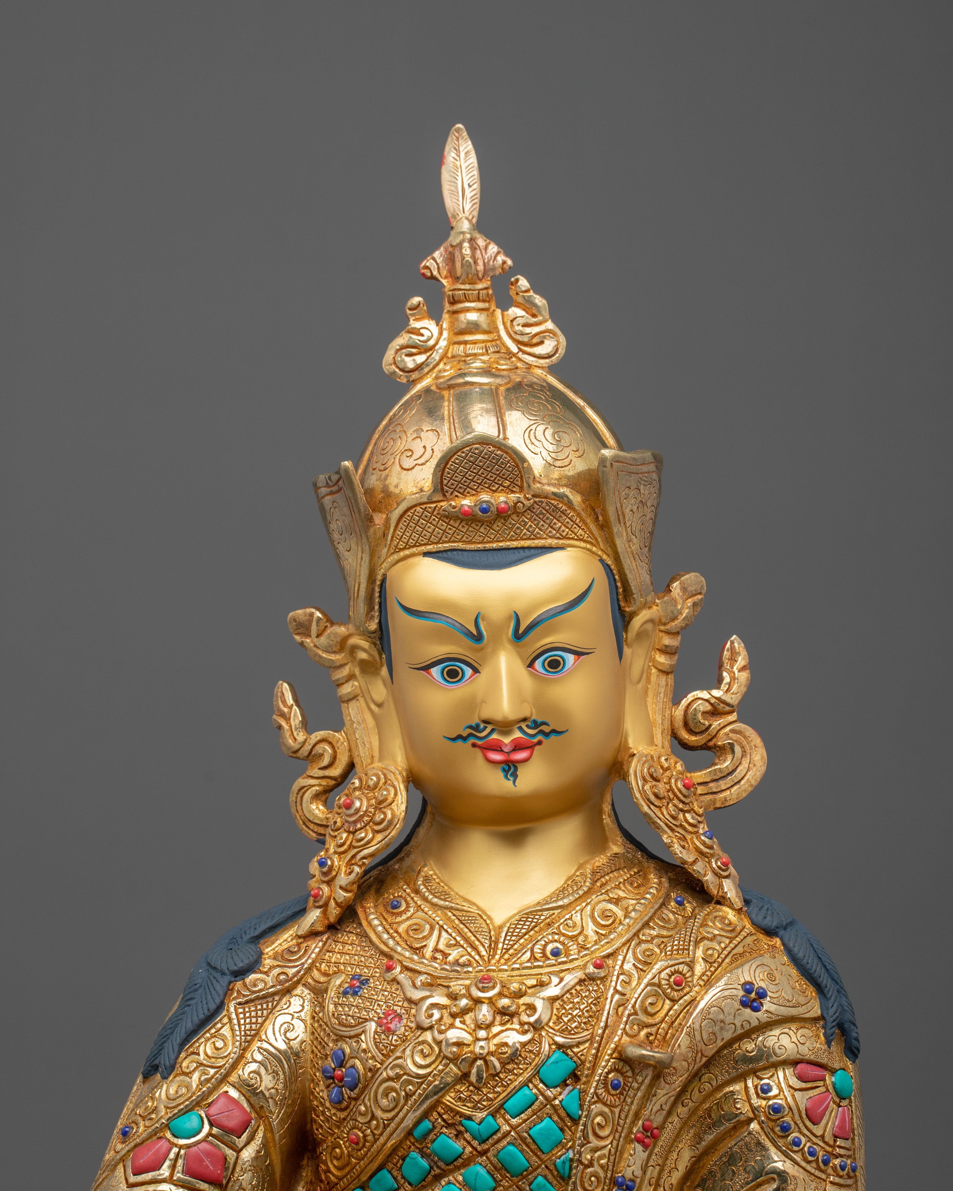 Padmasambhava Sacred Sculpture: Buddhist Decor