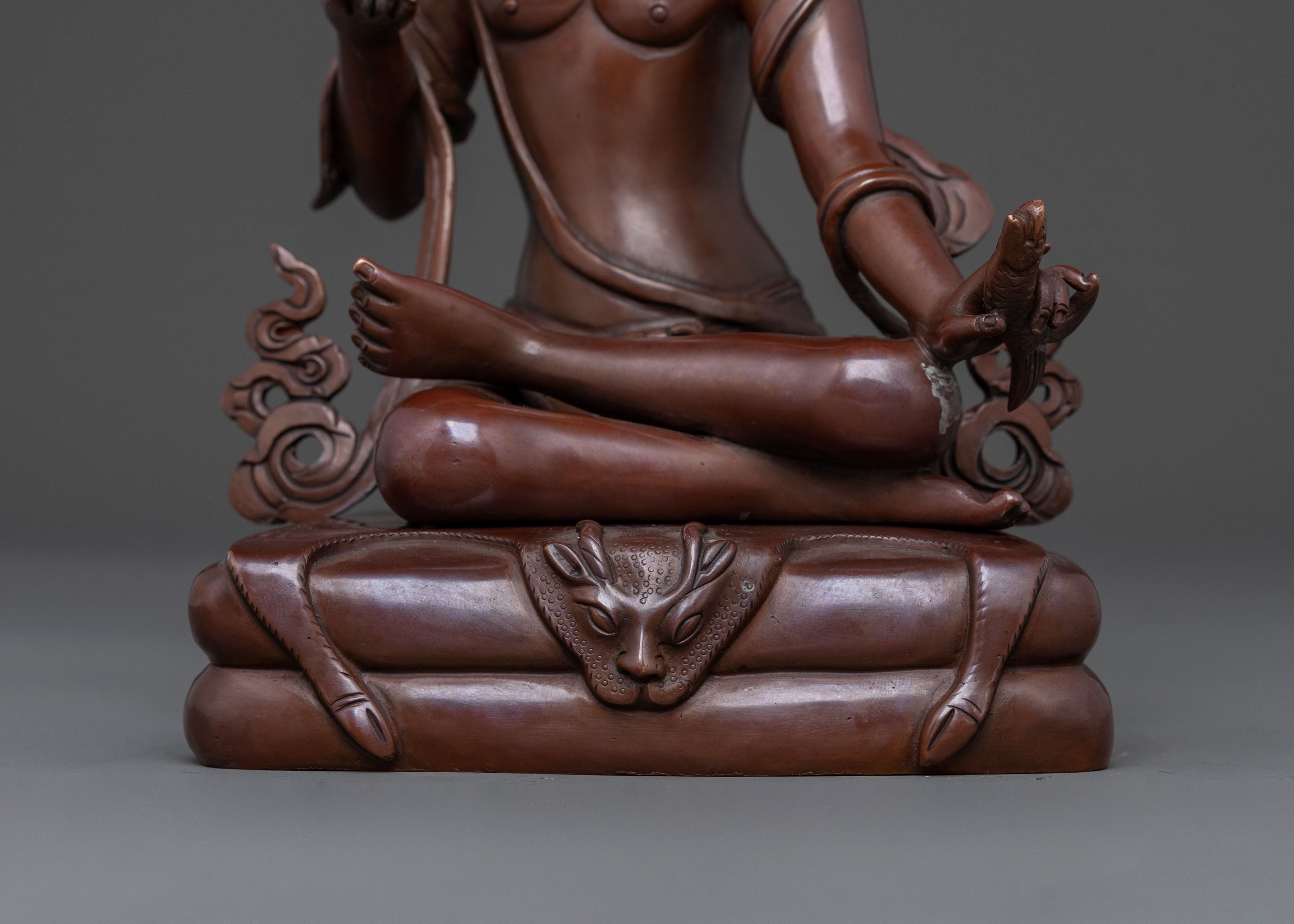 Buddhist Master Tilopa Statue in Oxidized Copper