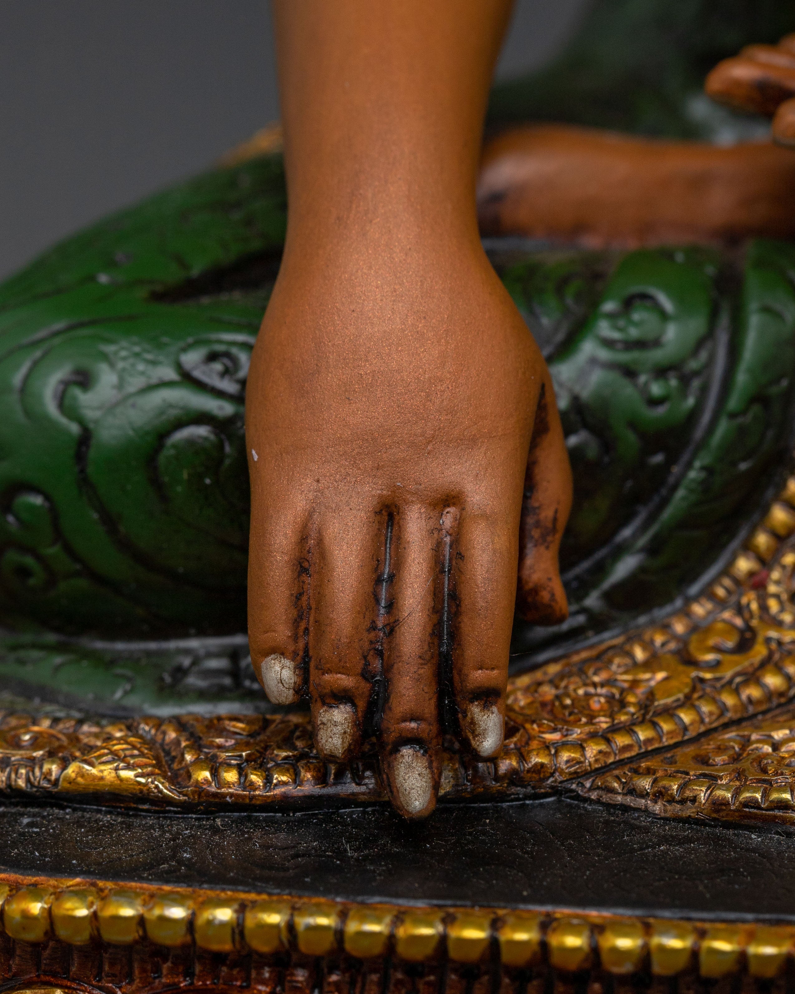 Shakyamuni Buddha Dharma Path Statue – Handcrafted Silver-Plated Serenity