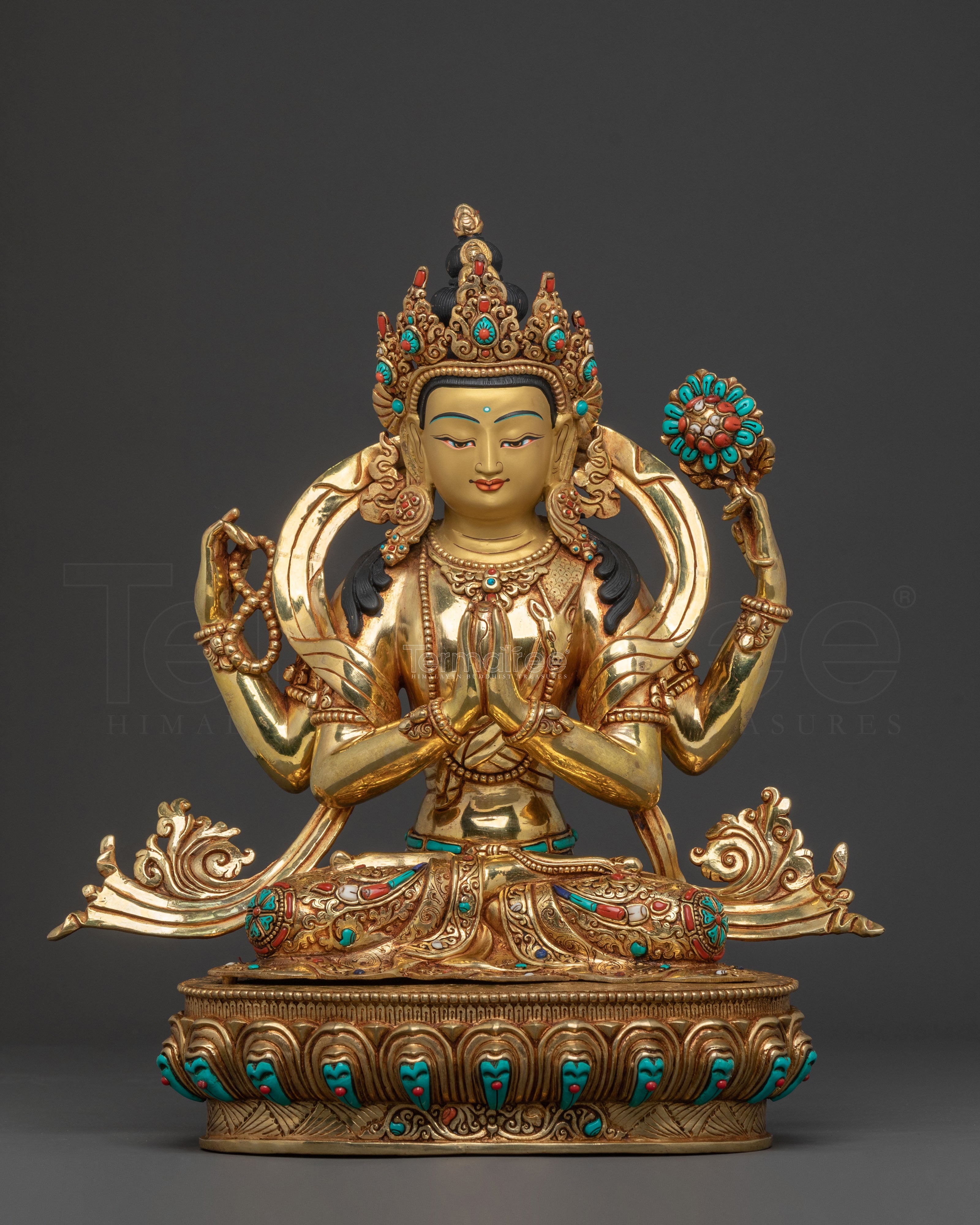 Four-Armed Chenrezig Statue