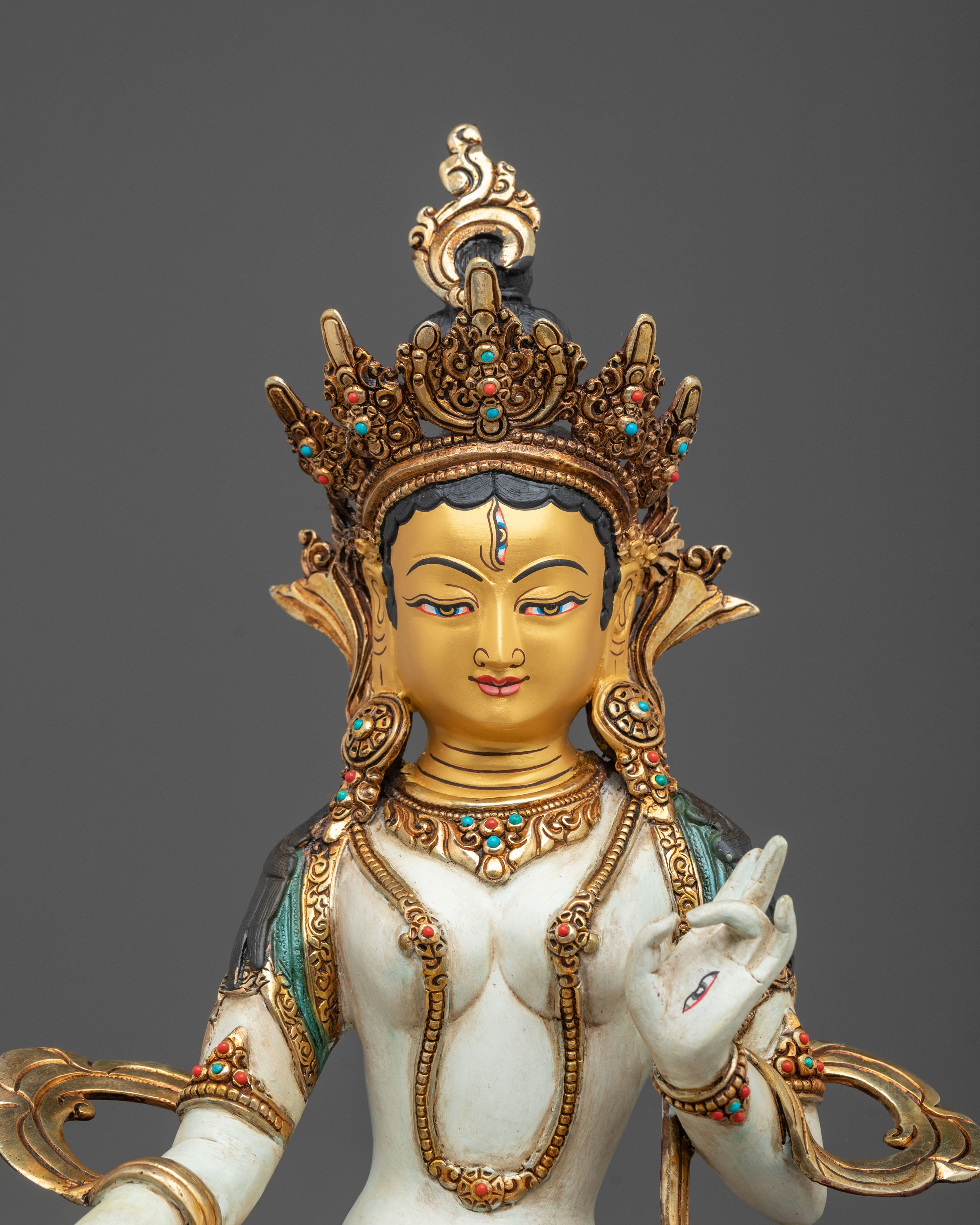 Goddess Dukar Statue | 24K Gold Gilded Copper