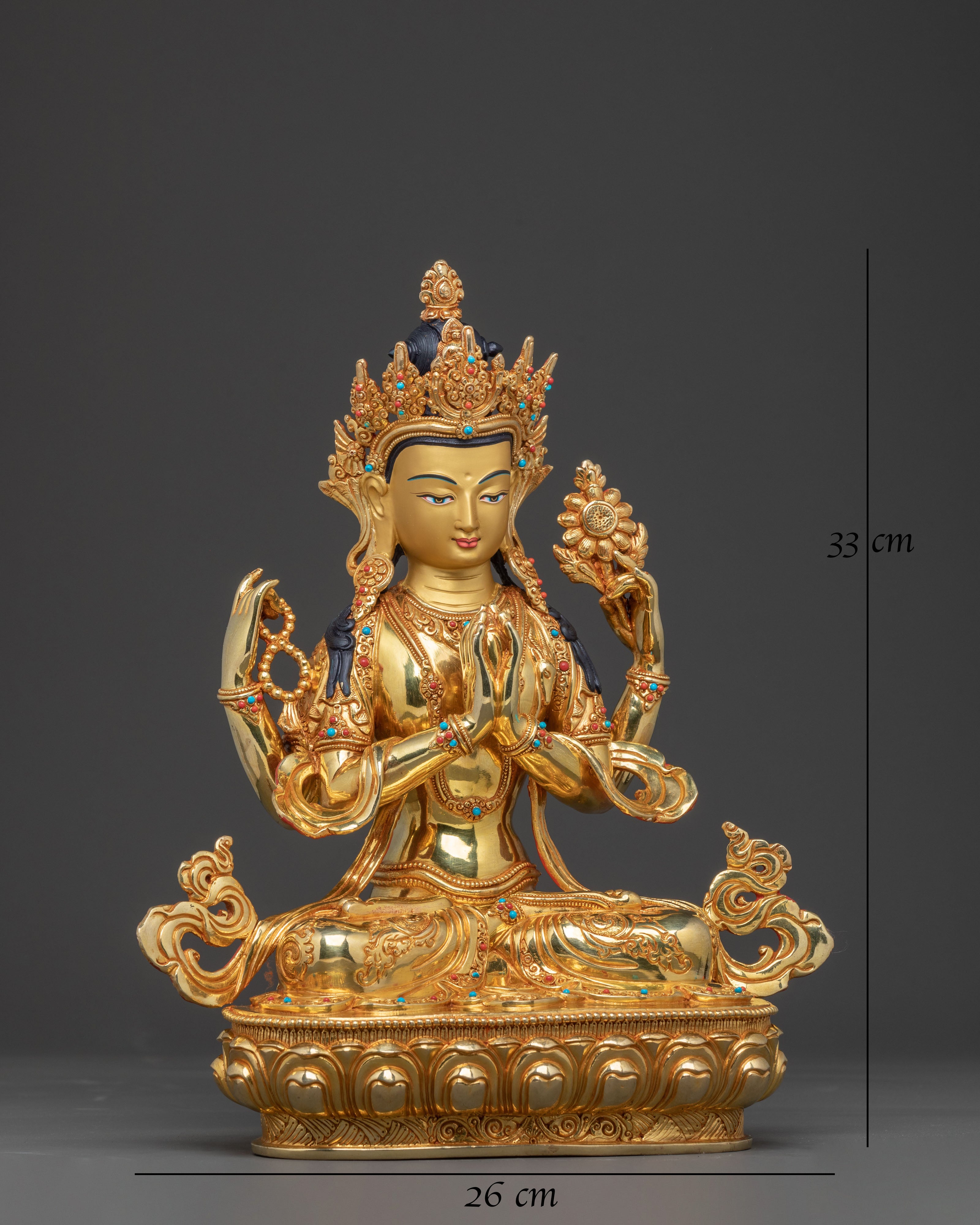 Chenrezig Sacred Statue: Compassionate Radiance