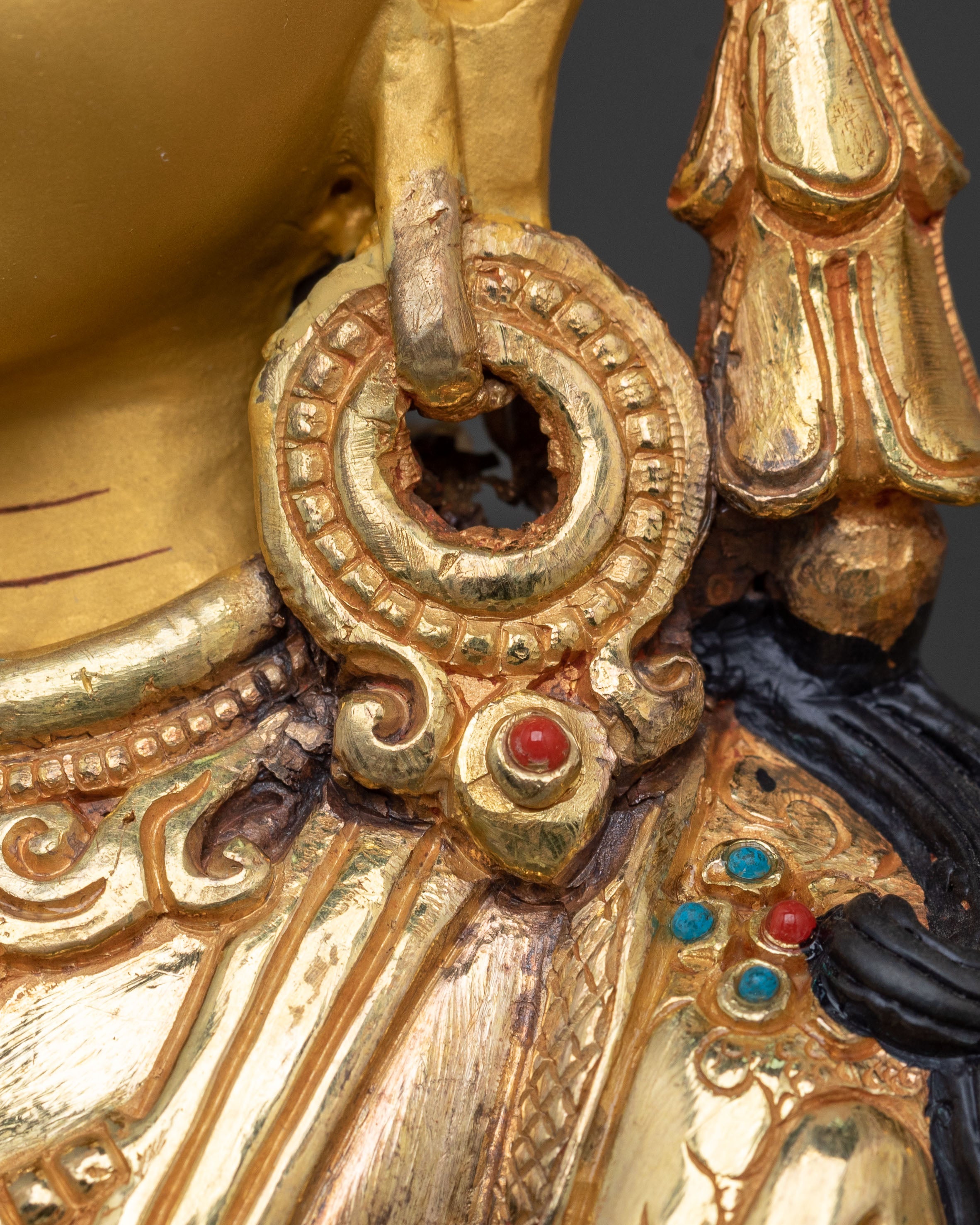 Chundi Spiritual Figure: 24K Gold Gilded Serenity