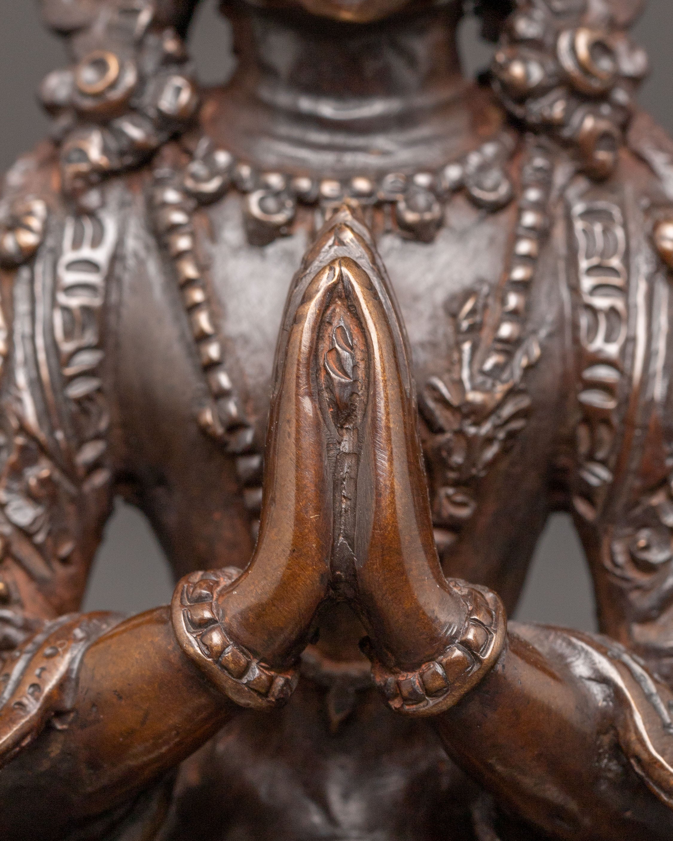 Handmade Golden Statue of Compassion Chenrezig | Avalokiteshvara - Bodhisattva of Compassion