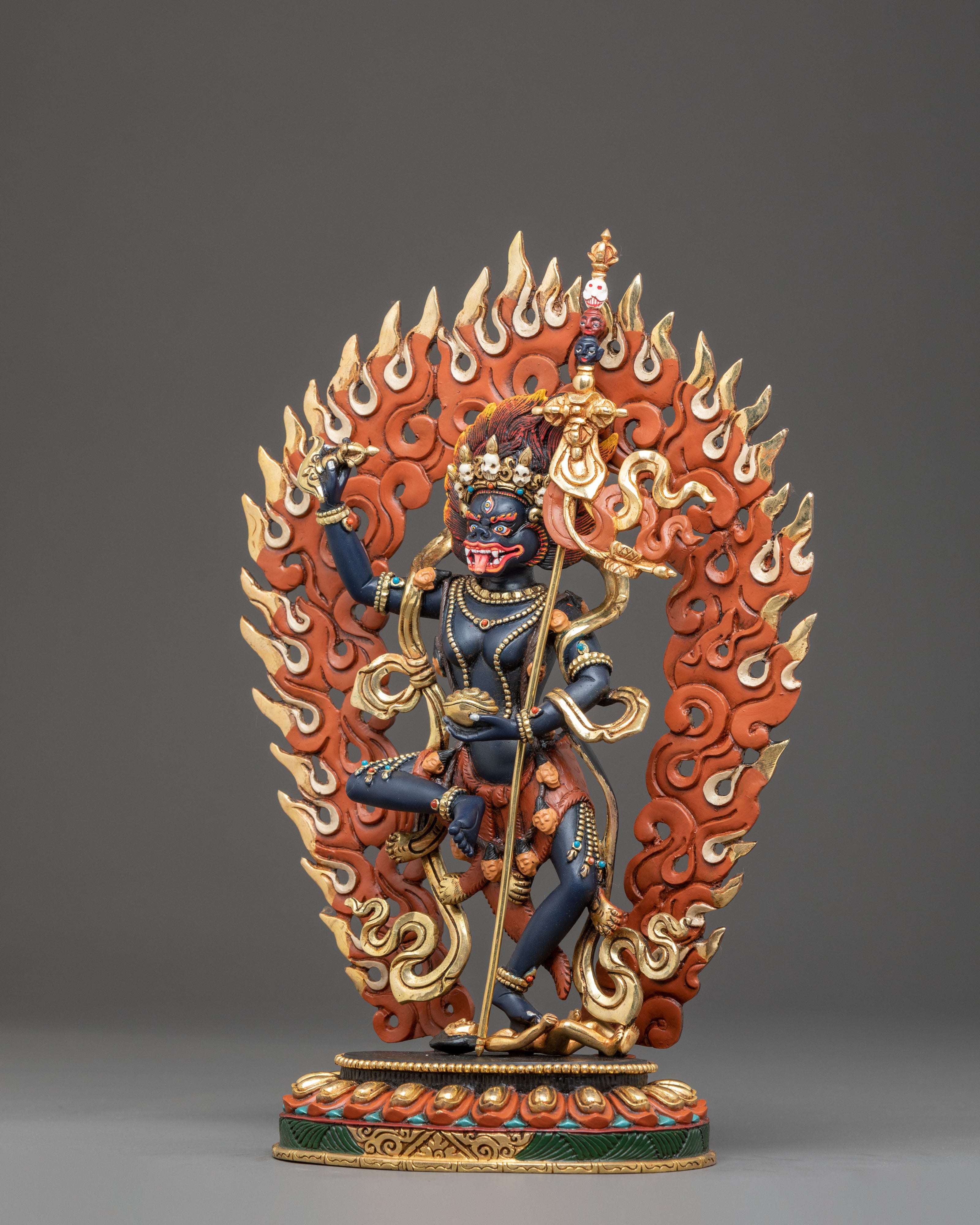 Handcrafted Simhamukha Sculpture | Wrathful Fierce Dharma Protector