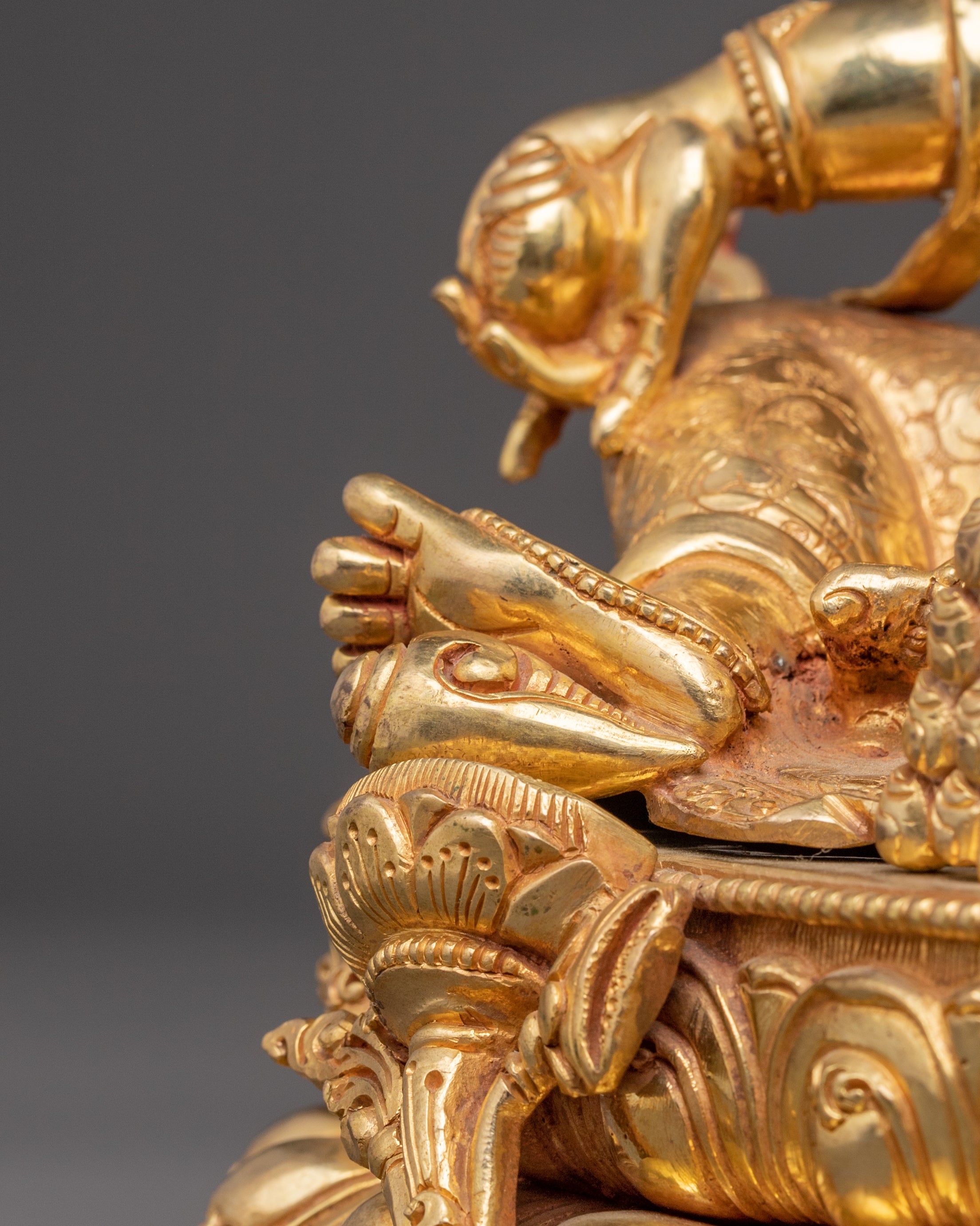 Golden Dzambhala Statue: Spiritual and Wealth Blessings