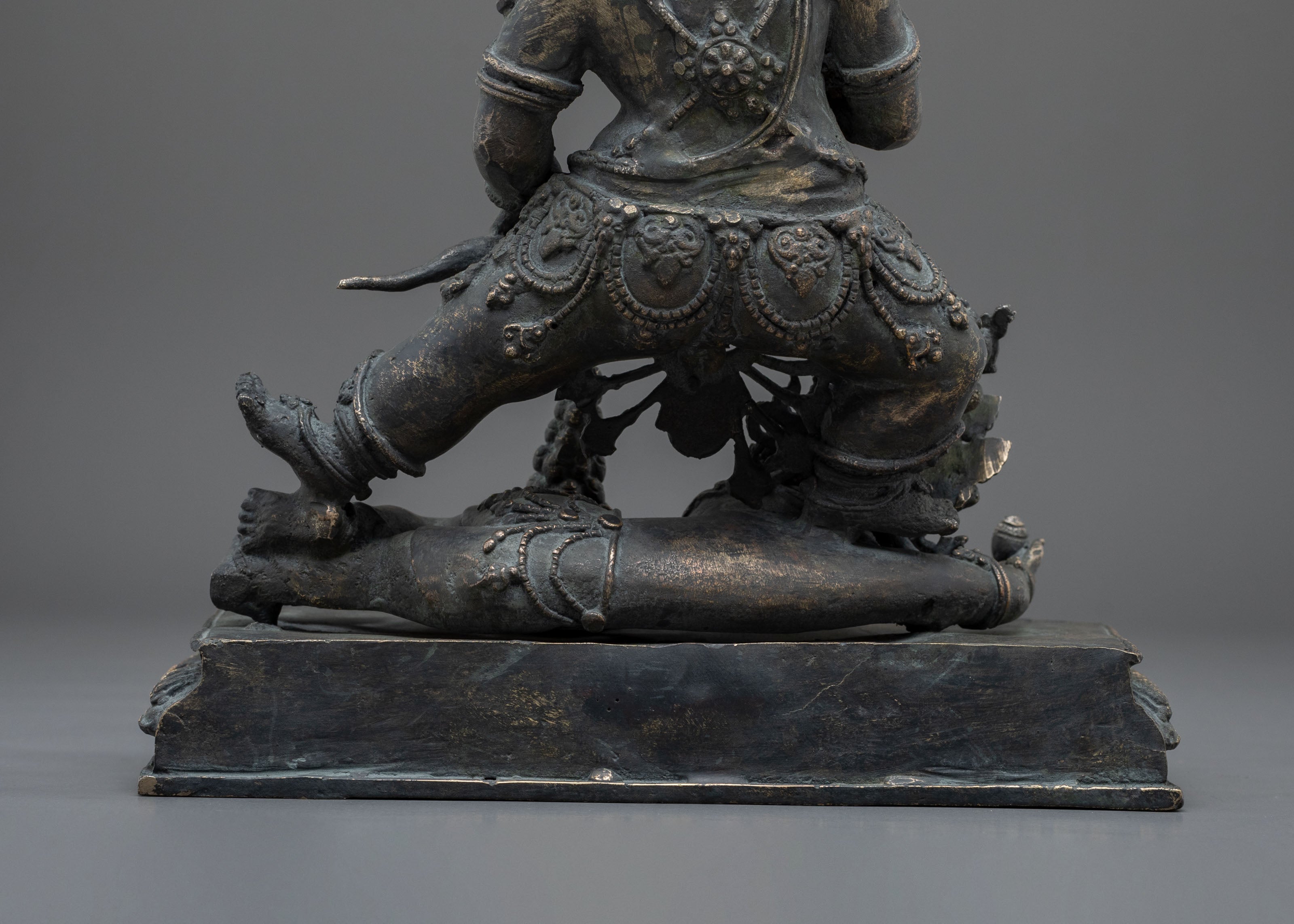 Black Dzambhala Figurine with Antique Finish