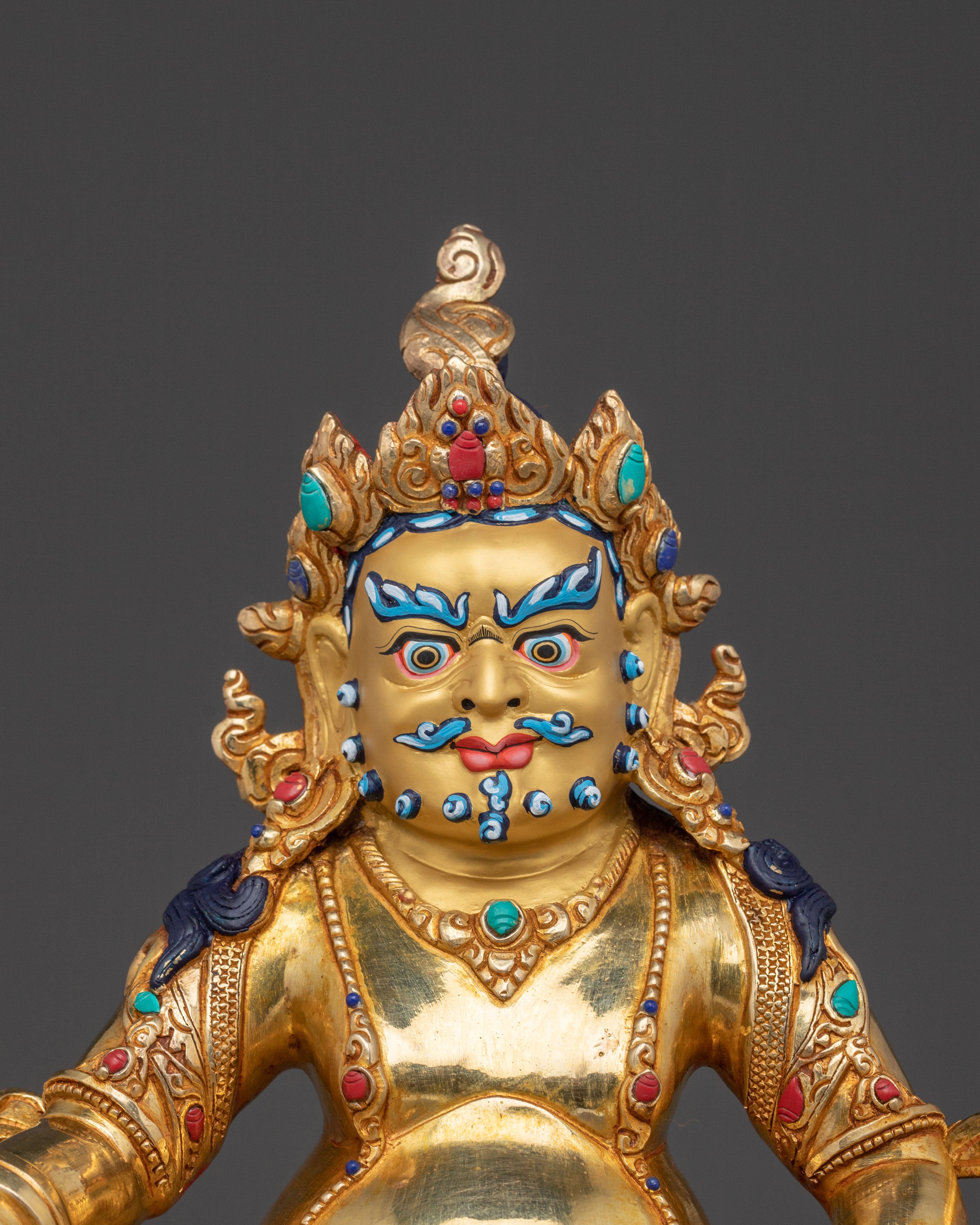 Dzambhala Statue of Prosperity – Handcrafted Gold Gilded Art