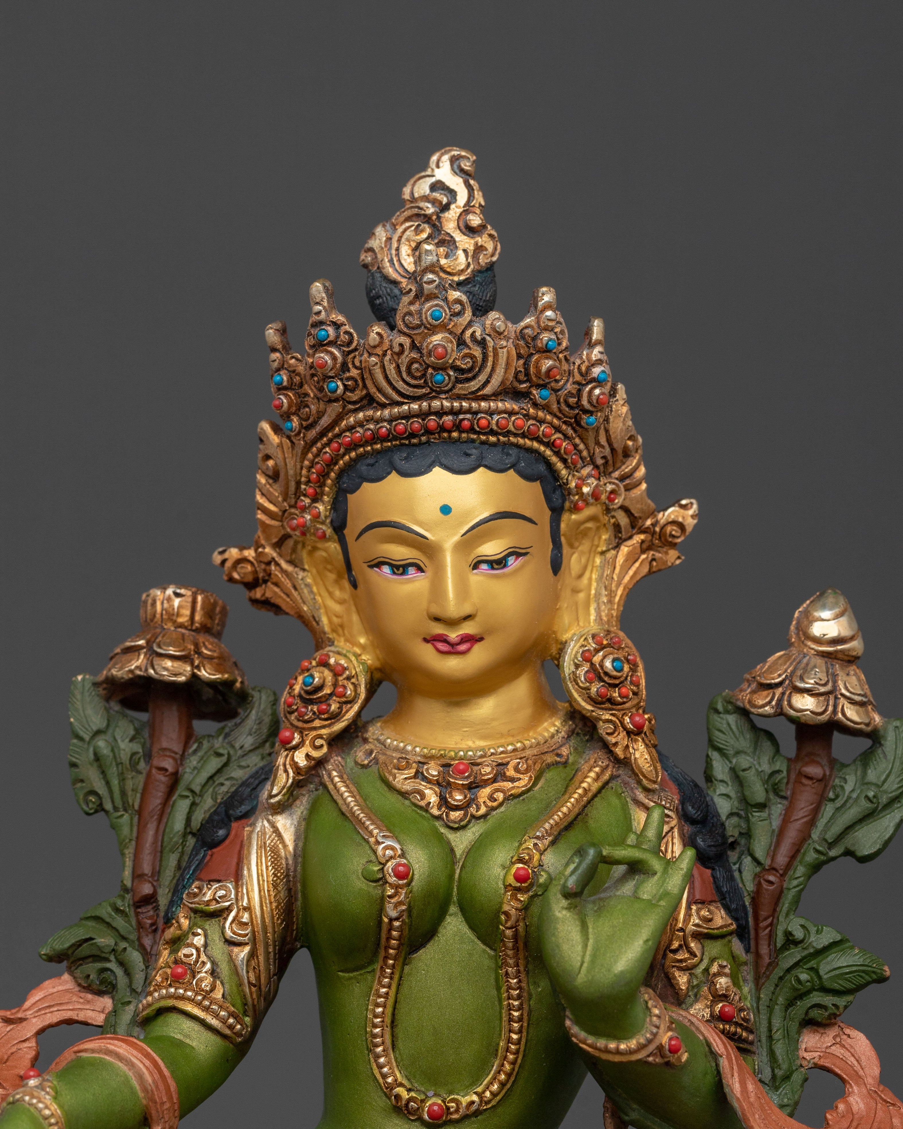 24K Gold Gilded Sacred Statue Set of Six Bodhisattva