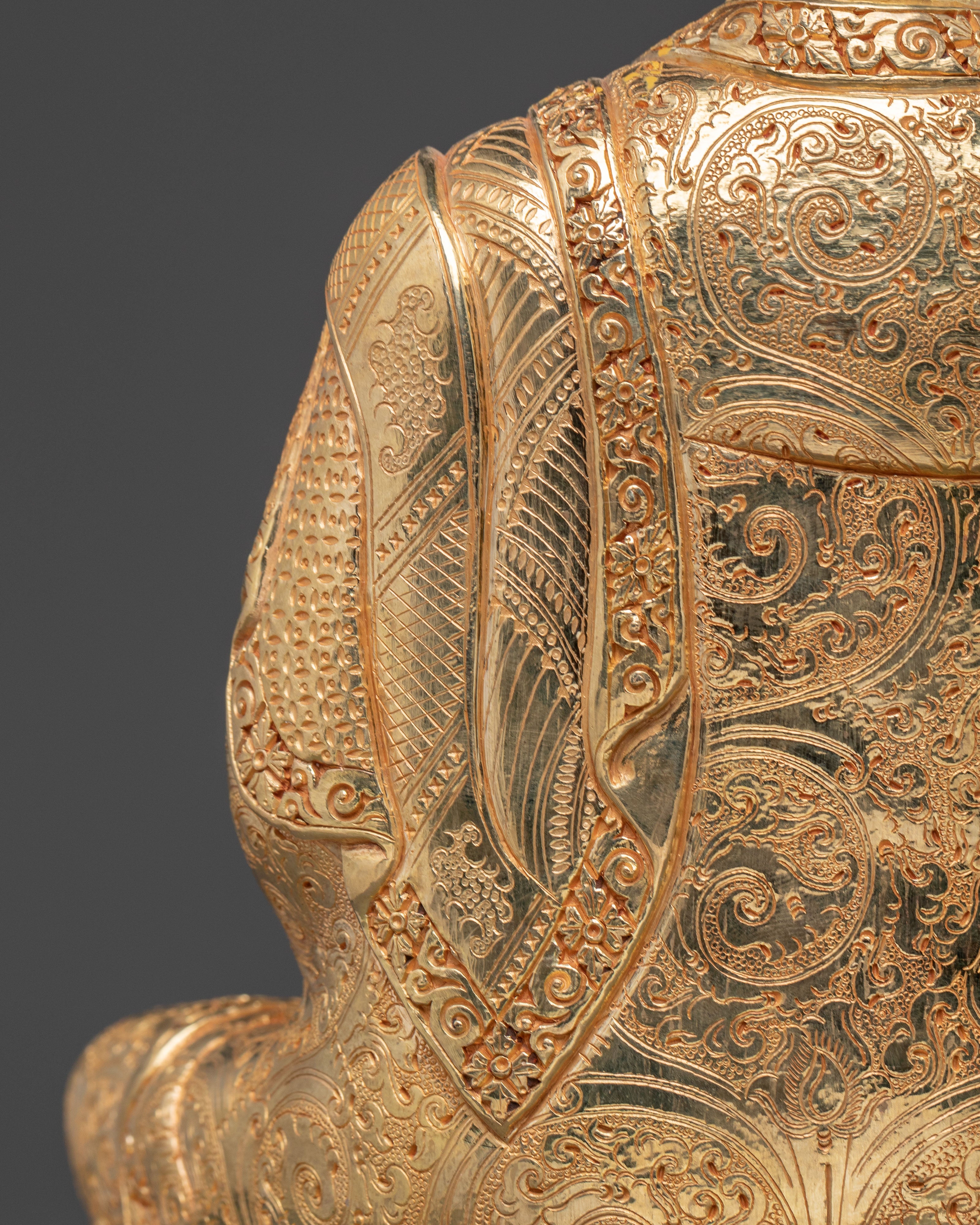 Shakyamuni Buddha Statue | 24K Gold Gilded Serenity