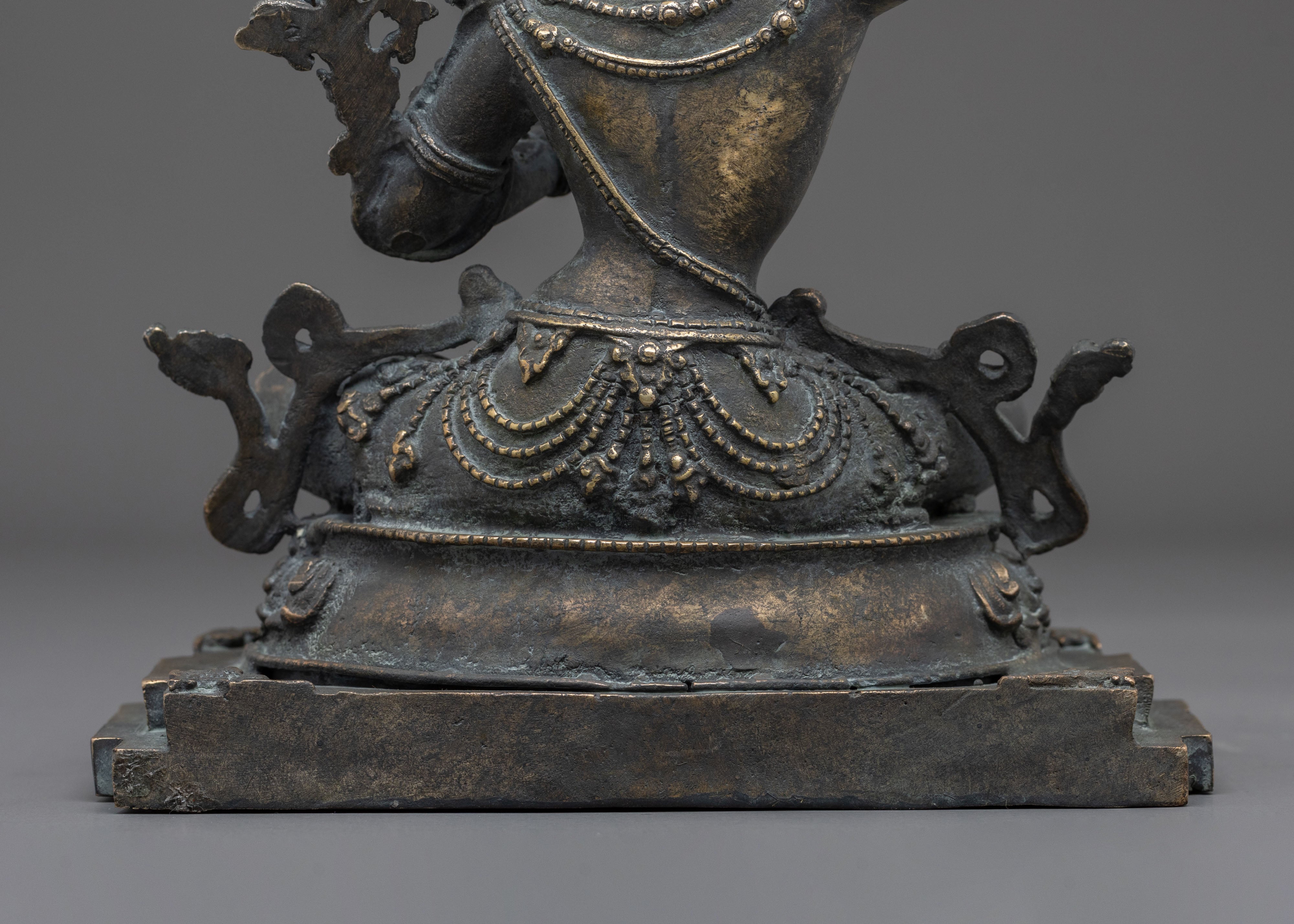 Tibetan Deity Manjushri Copper Statue | Home Decor