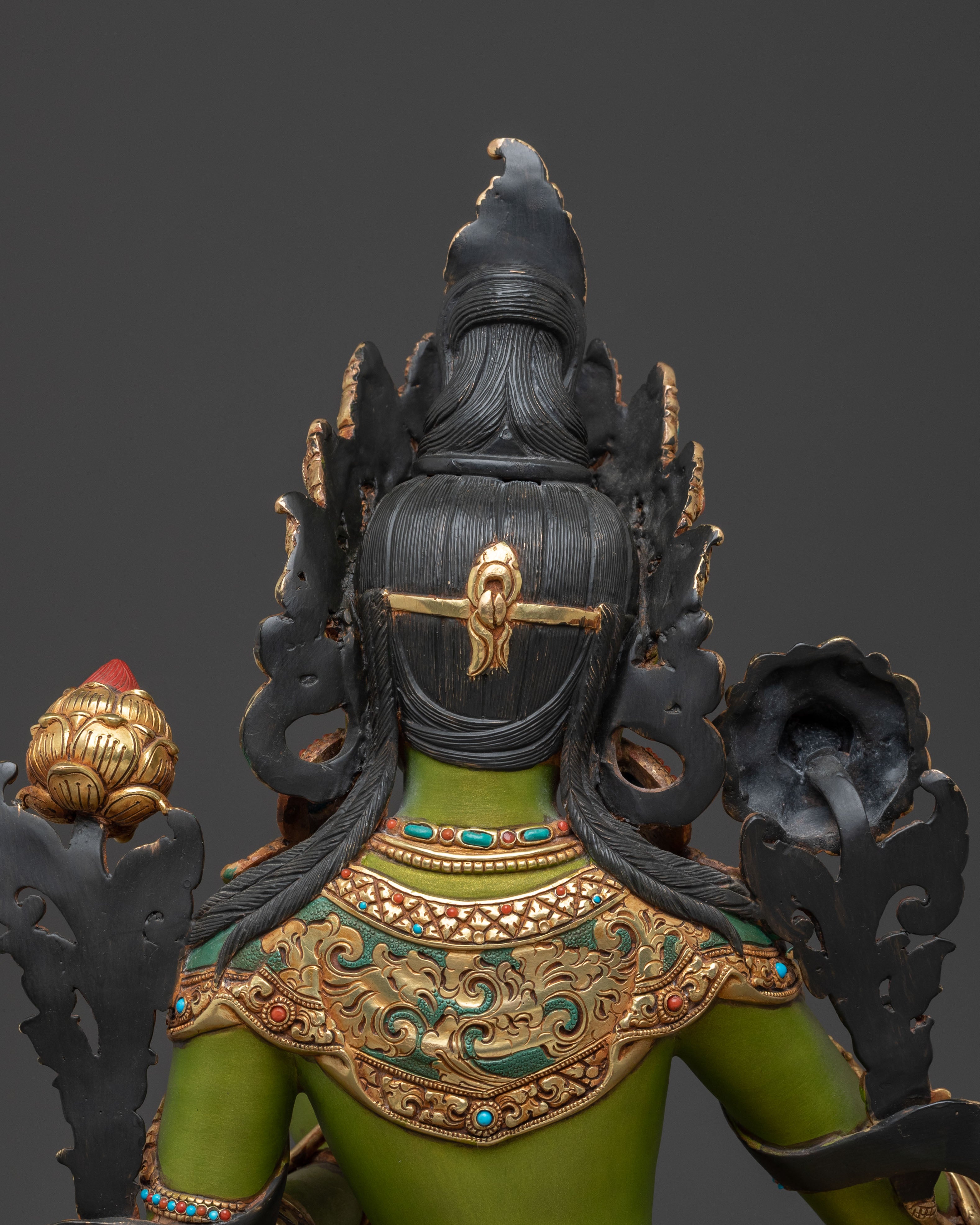 Buddhist Green Tara Compassion Statue | Meditation Altar Decor