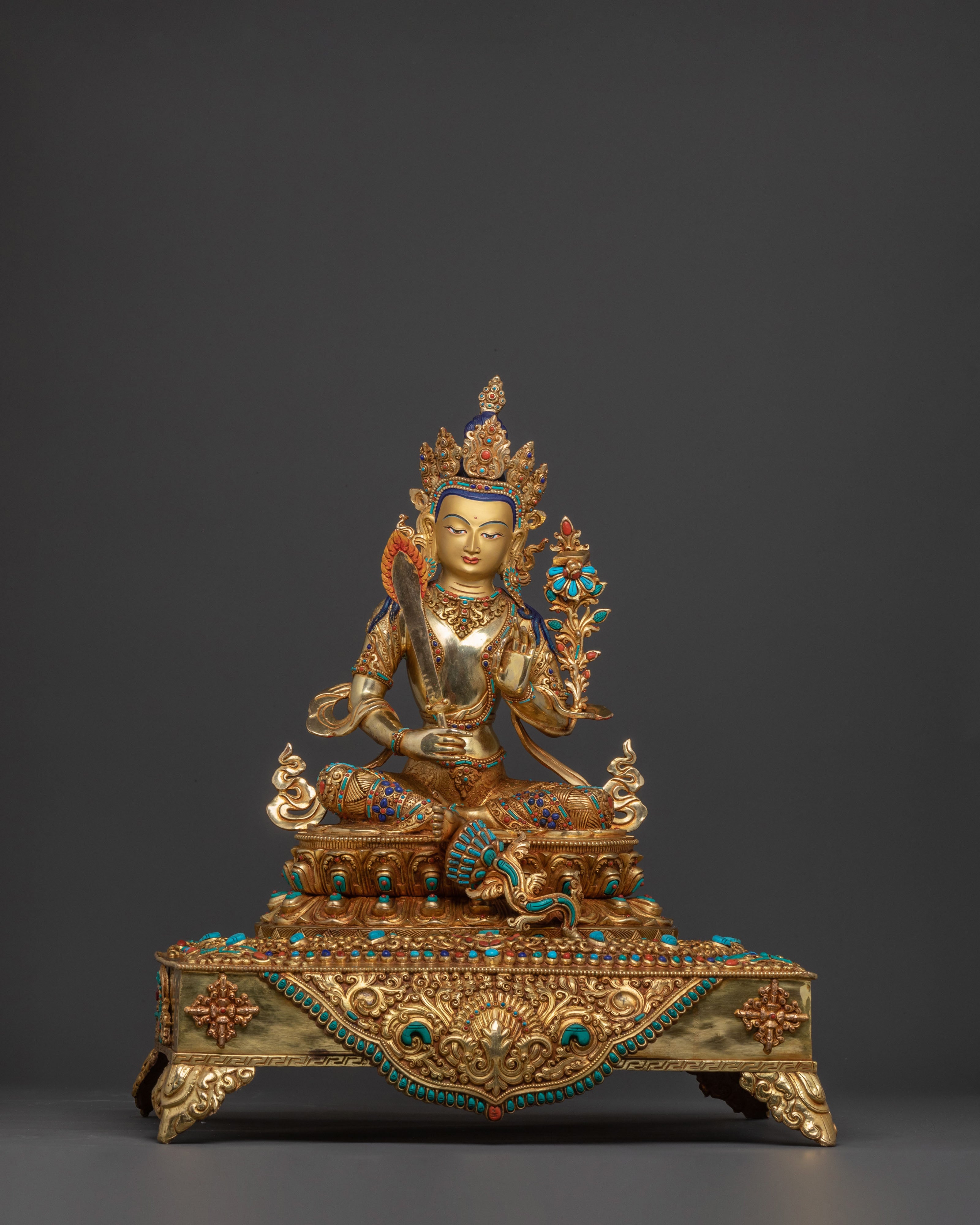 Manjushri Sacred Statue | Flaming Wisdom