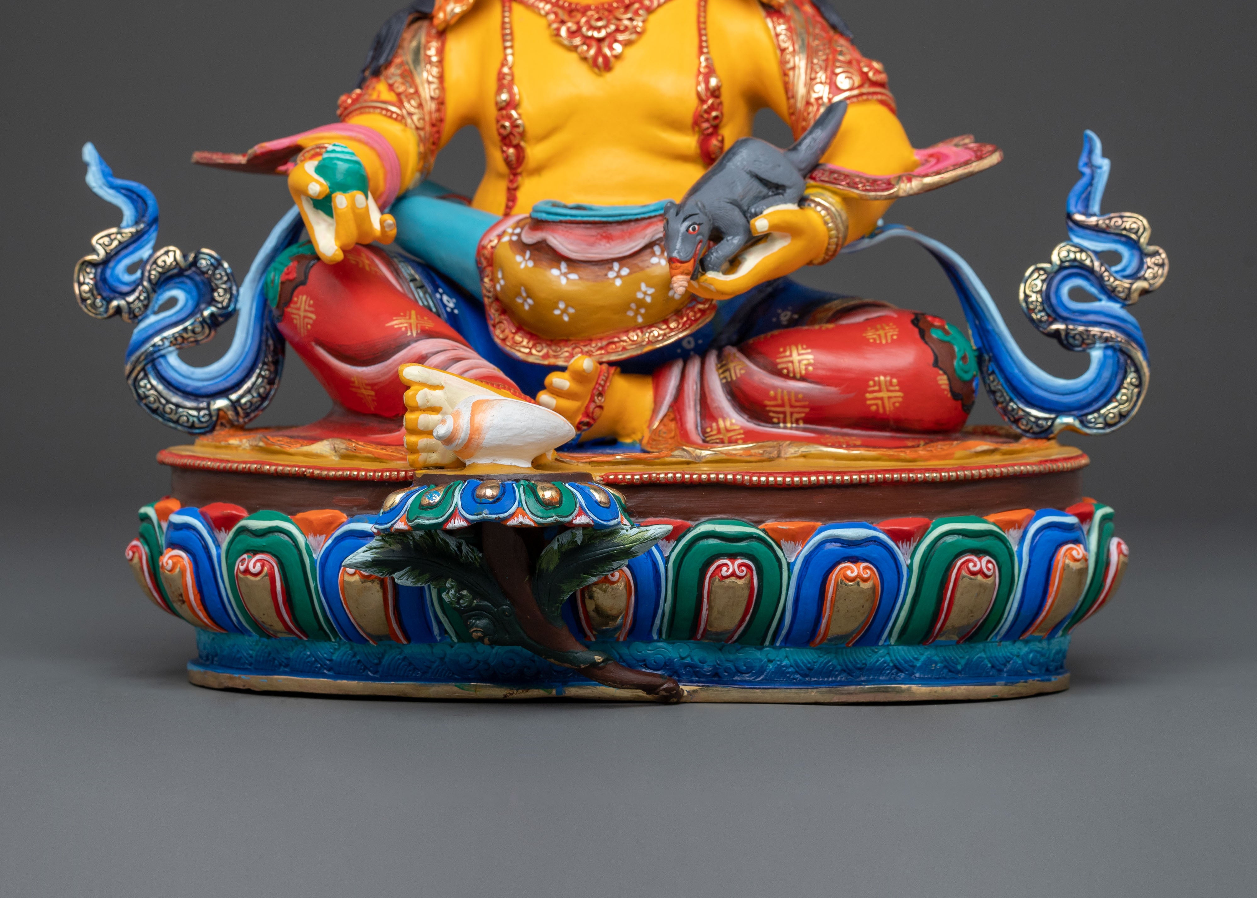 Green Dzambhala Sacred Idol | Buddhist Wealth Deity