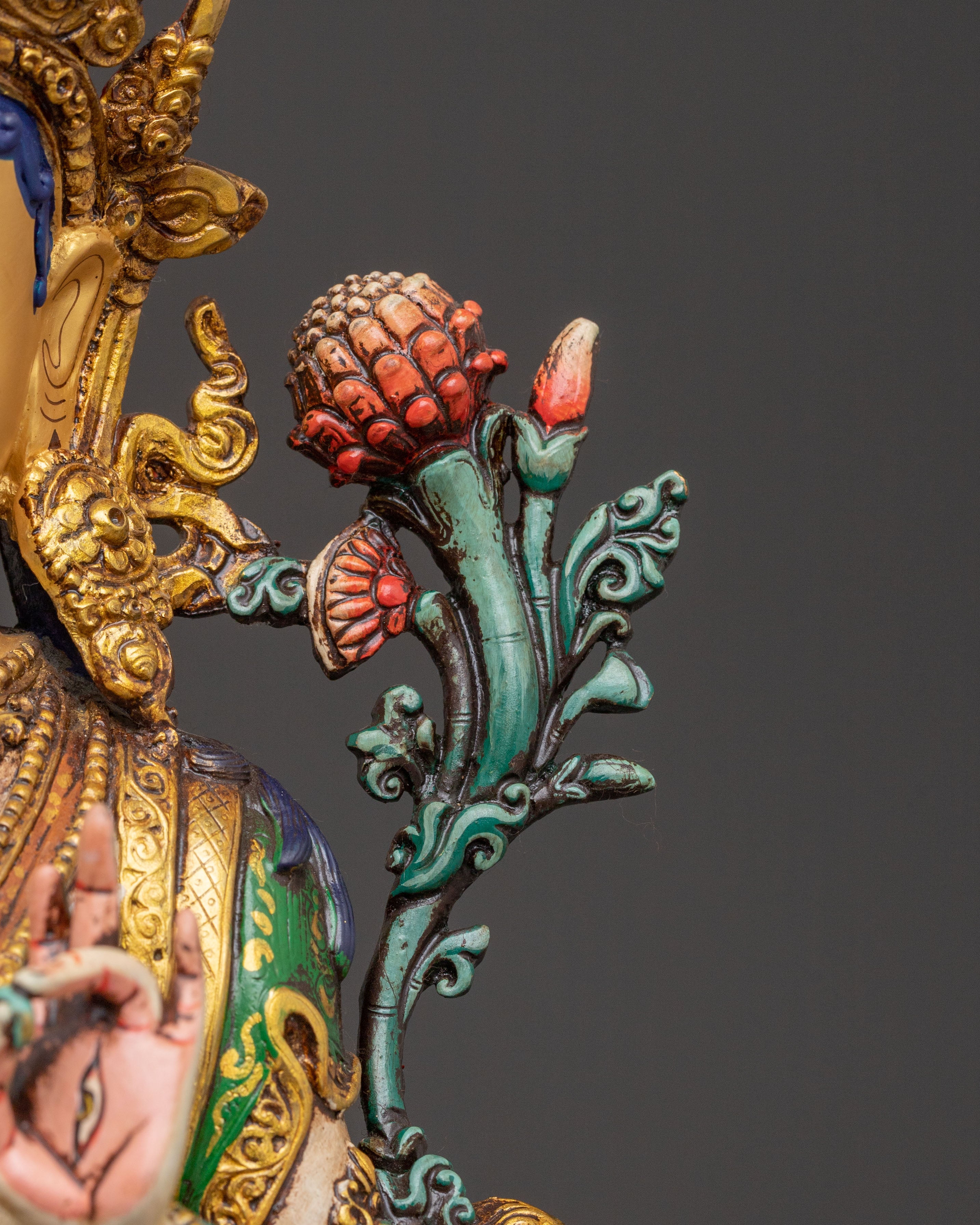 White Tara 24K Gold Gilded Statue | Longevity Icon