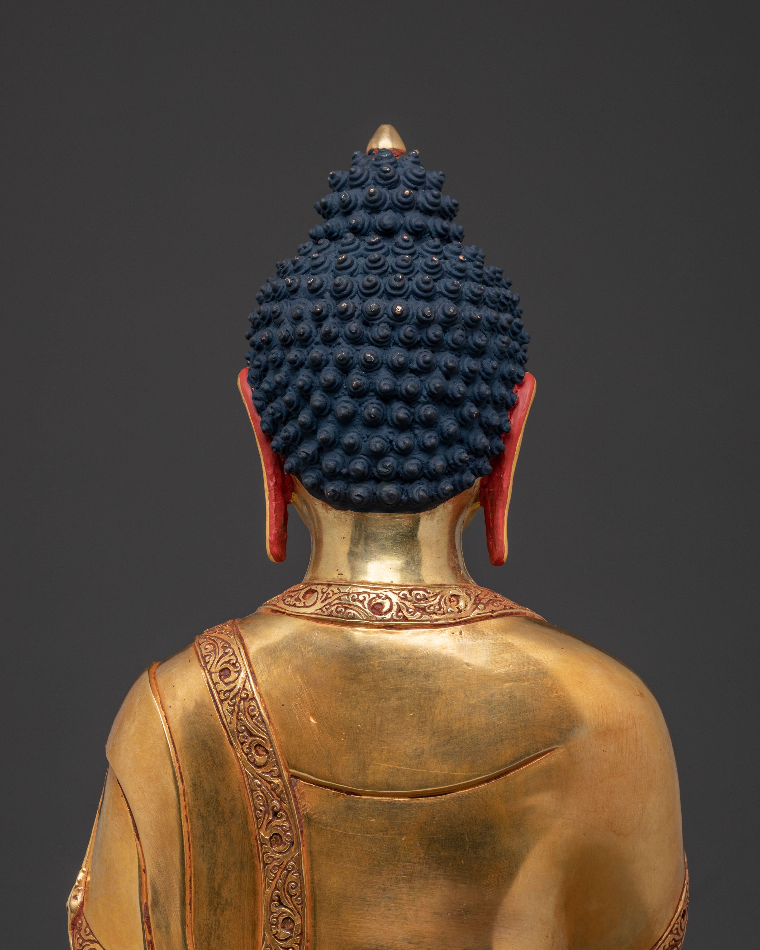 Shakyamuni Buddha Statue | 24K Gold Gilded Figure