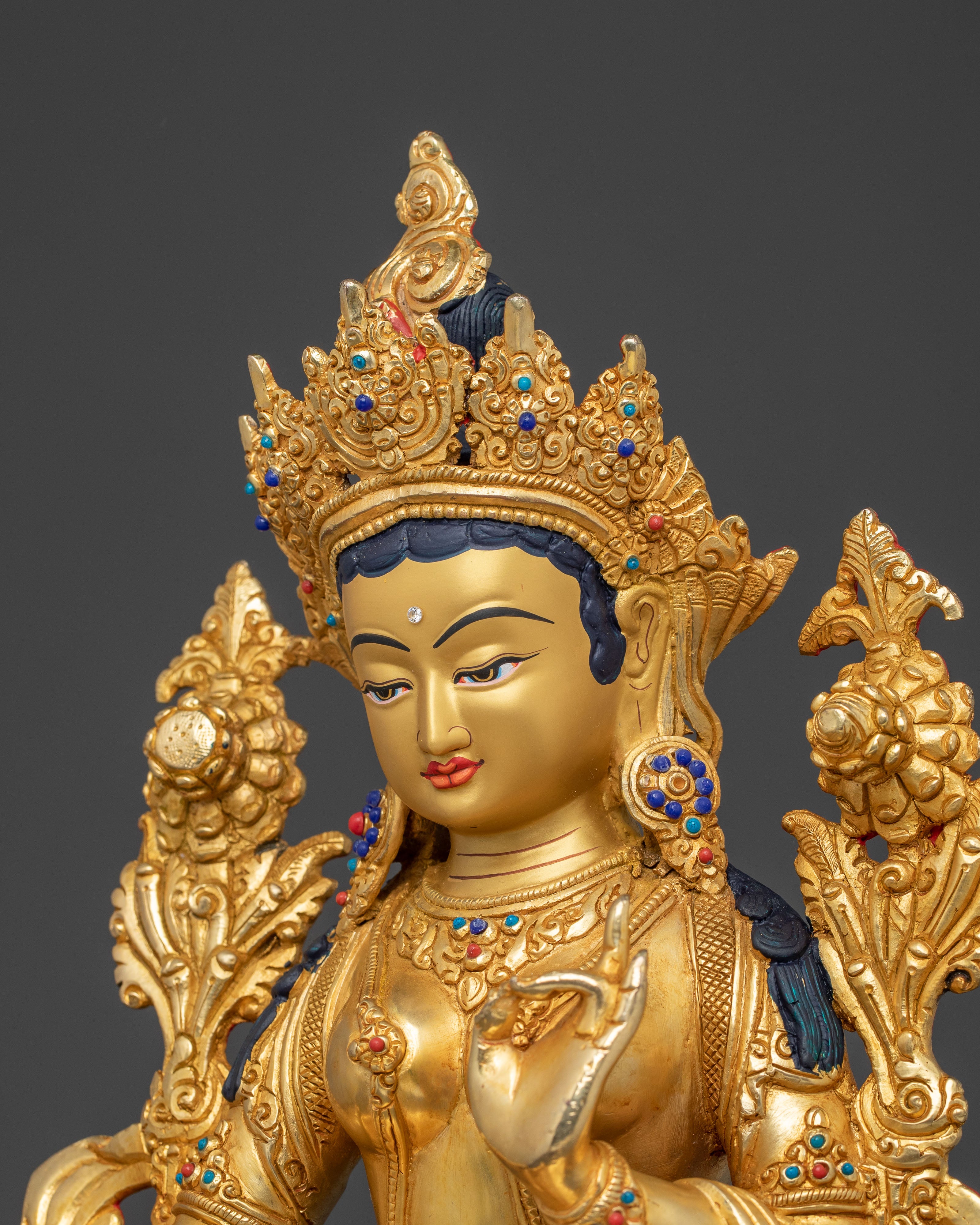 Green Tara Divine Feminine Statue: Goddess of Compassion