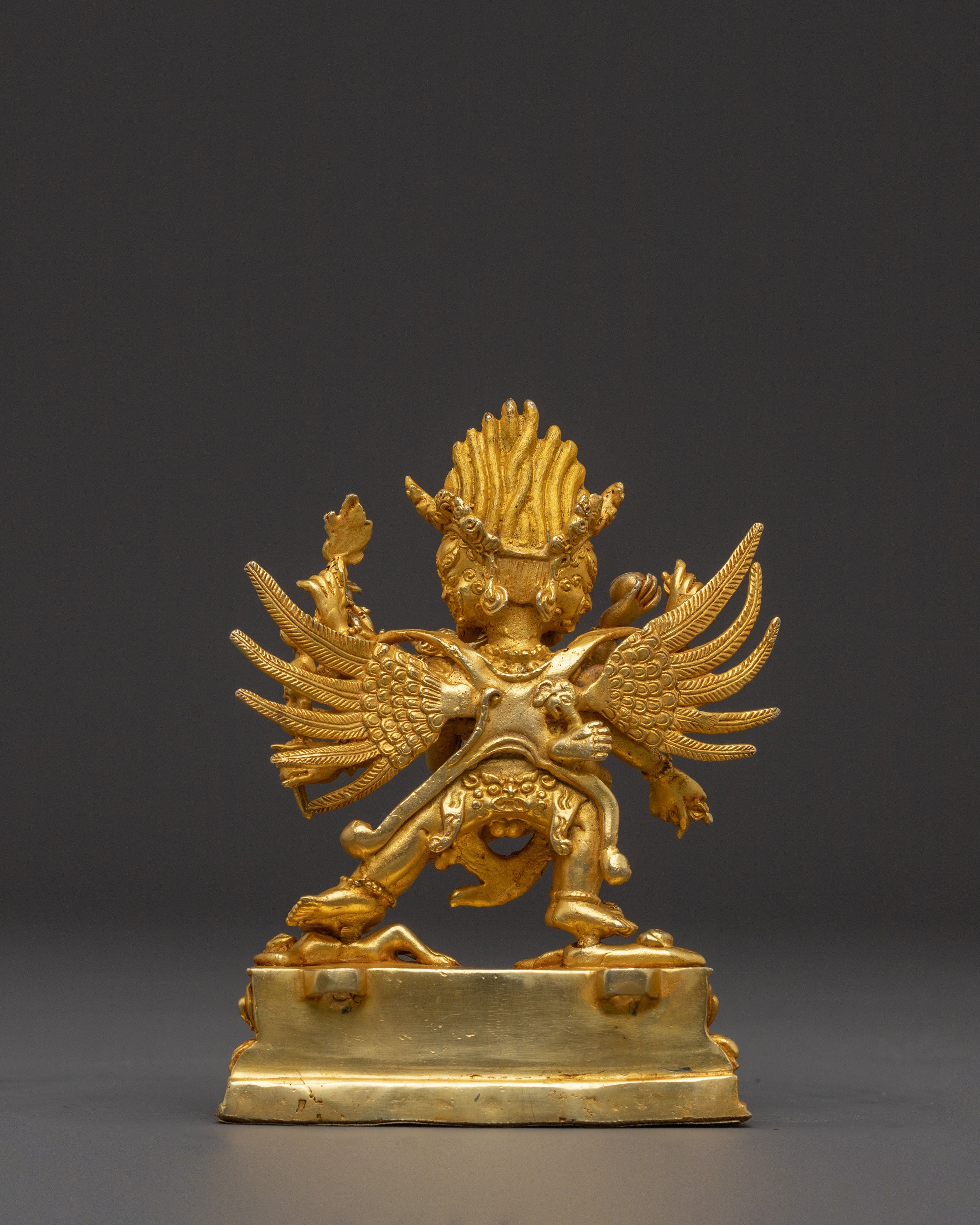 Vajrakilaya Traditional Statue – Sacred Protector Gold Finish
