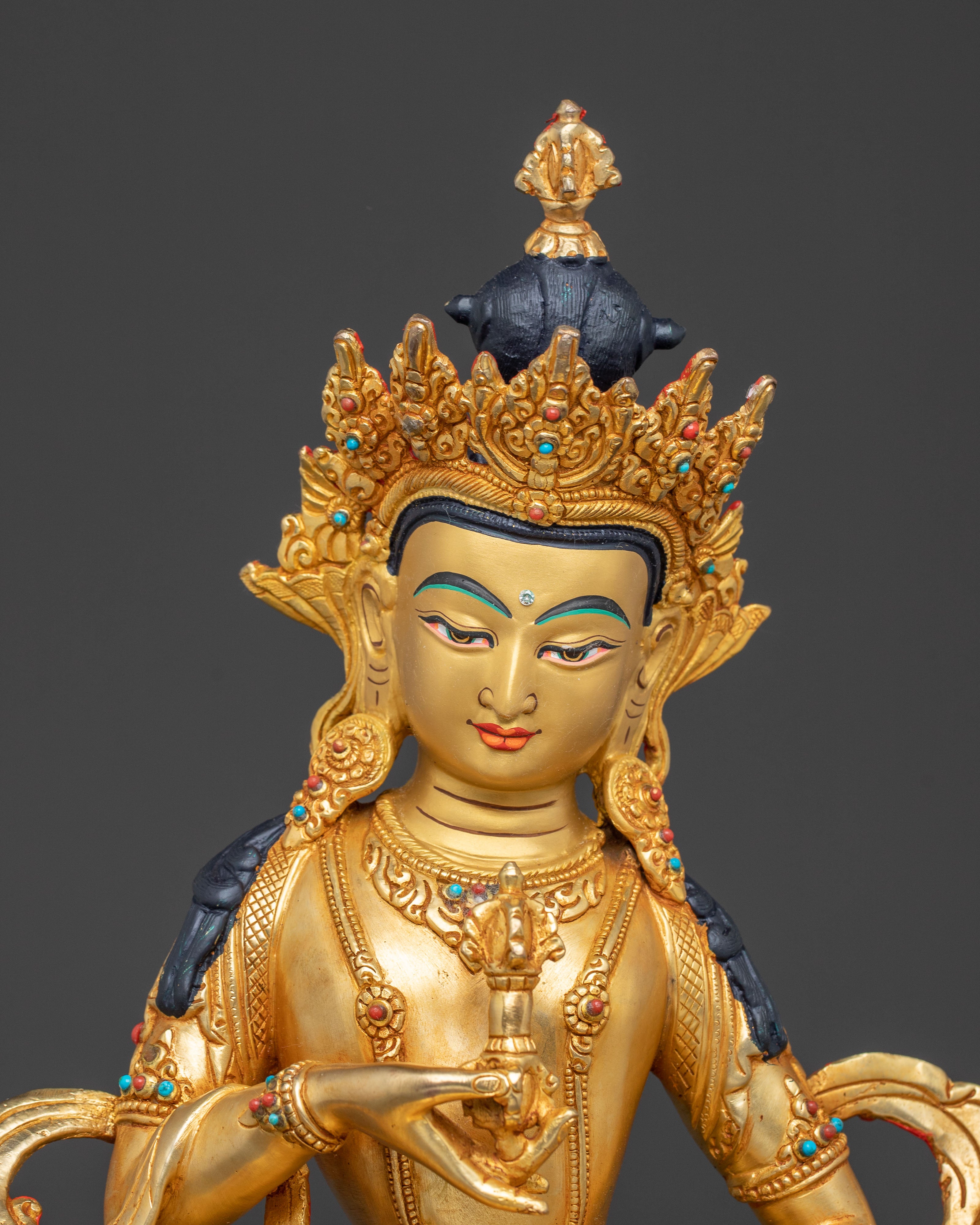 Golden Vajrasattva Himalayan Copper Statue | Purification and Inner Clarity