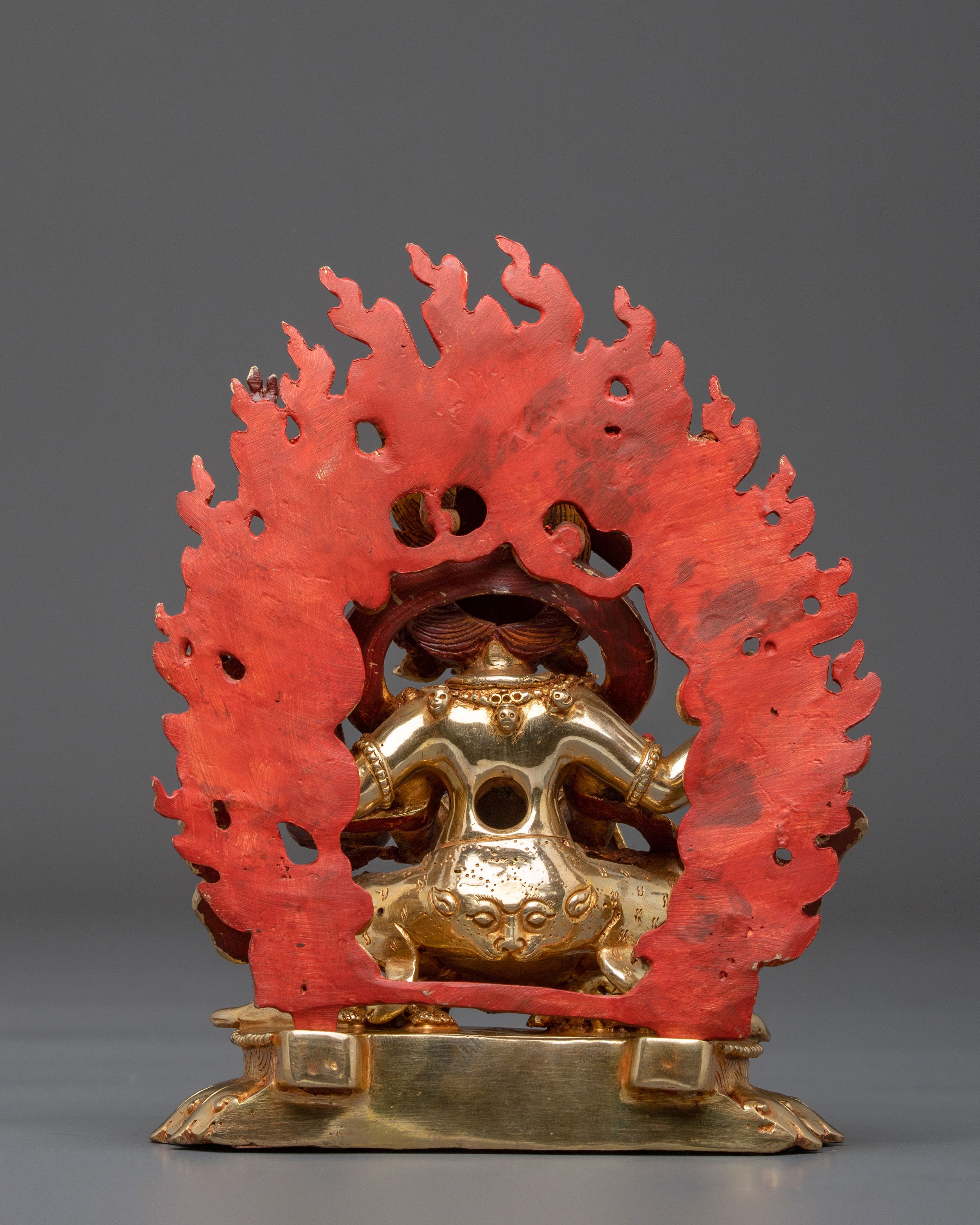Four-Armed Mahakala Statue: Wrathful Protector of Dharma