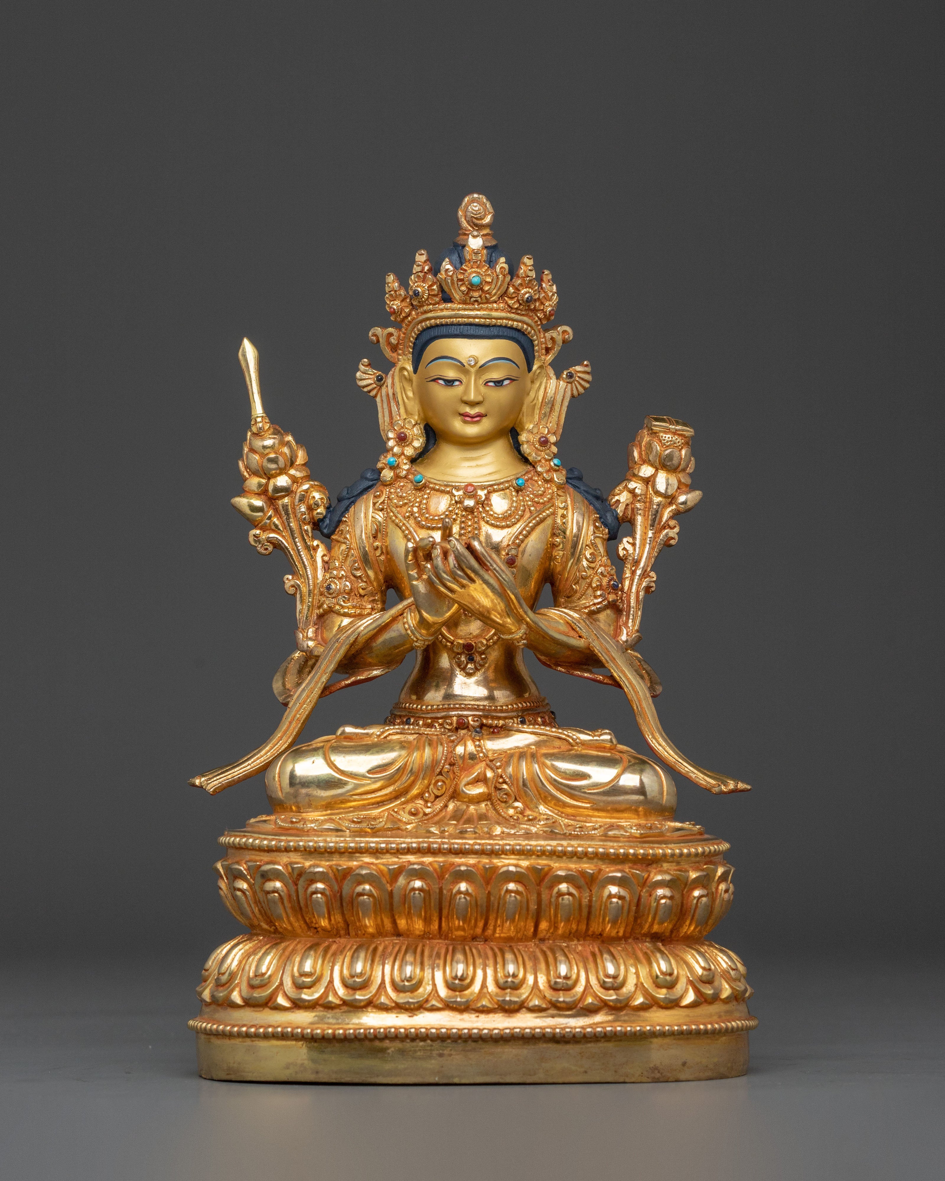 Tikshna Manjushri Handcrafted Statue: Wisdom Deity