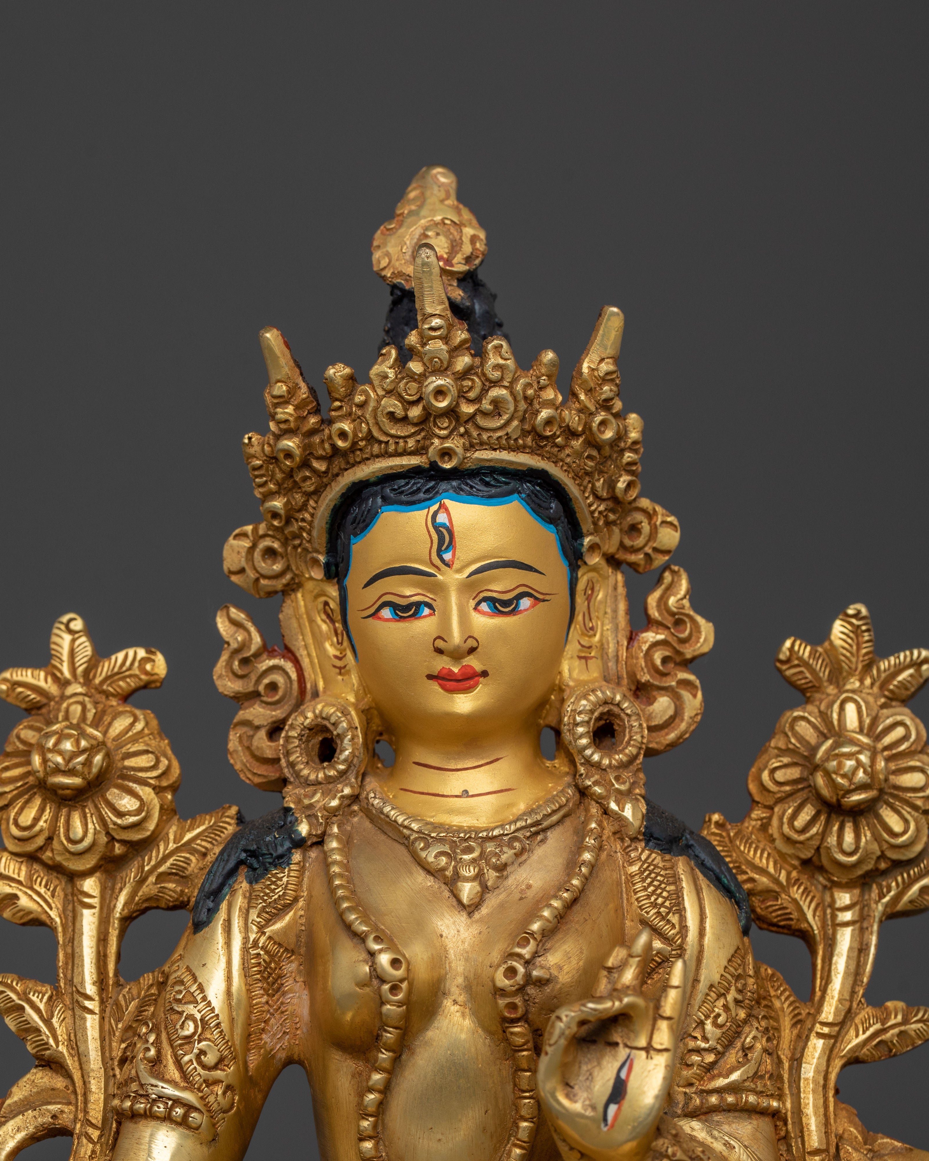 Handcrafted White Tara Statue | Tibetan Buddhist Goddess