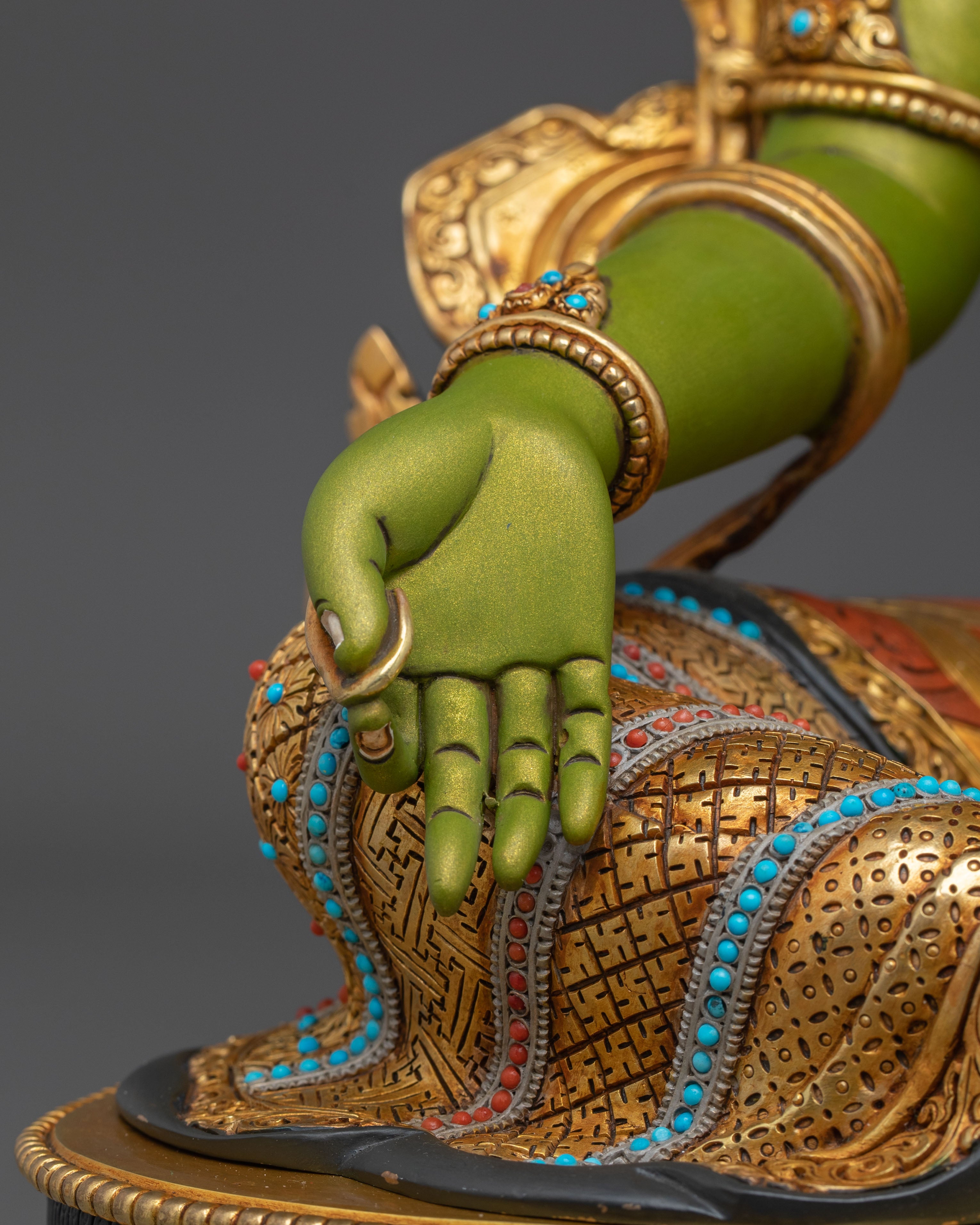 Green Tara Statue | Peaceful Buddhist Guardian
