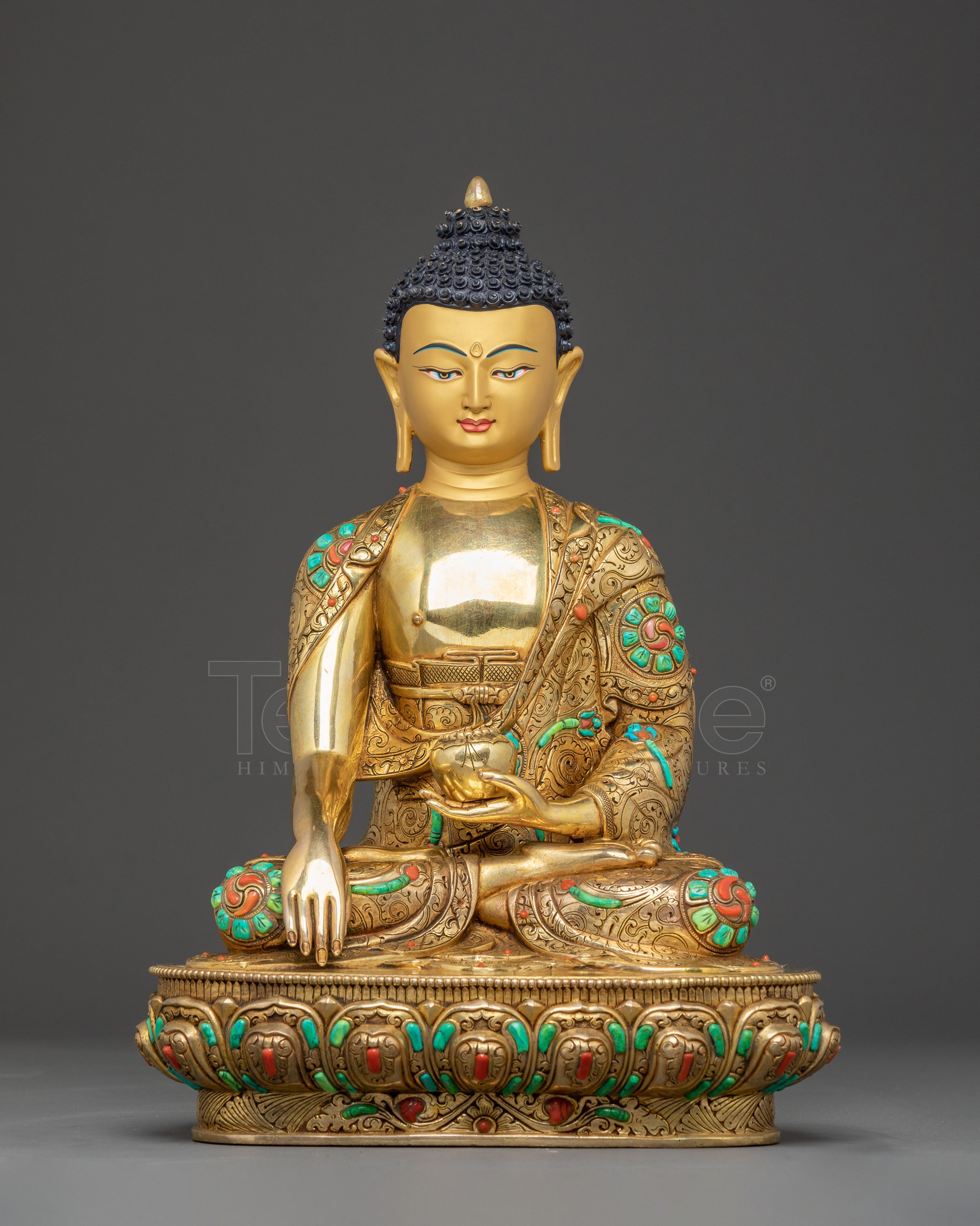 Handcrafted Golden Statue of Shakyamuni Buddha 