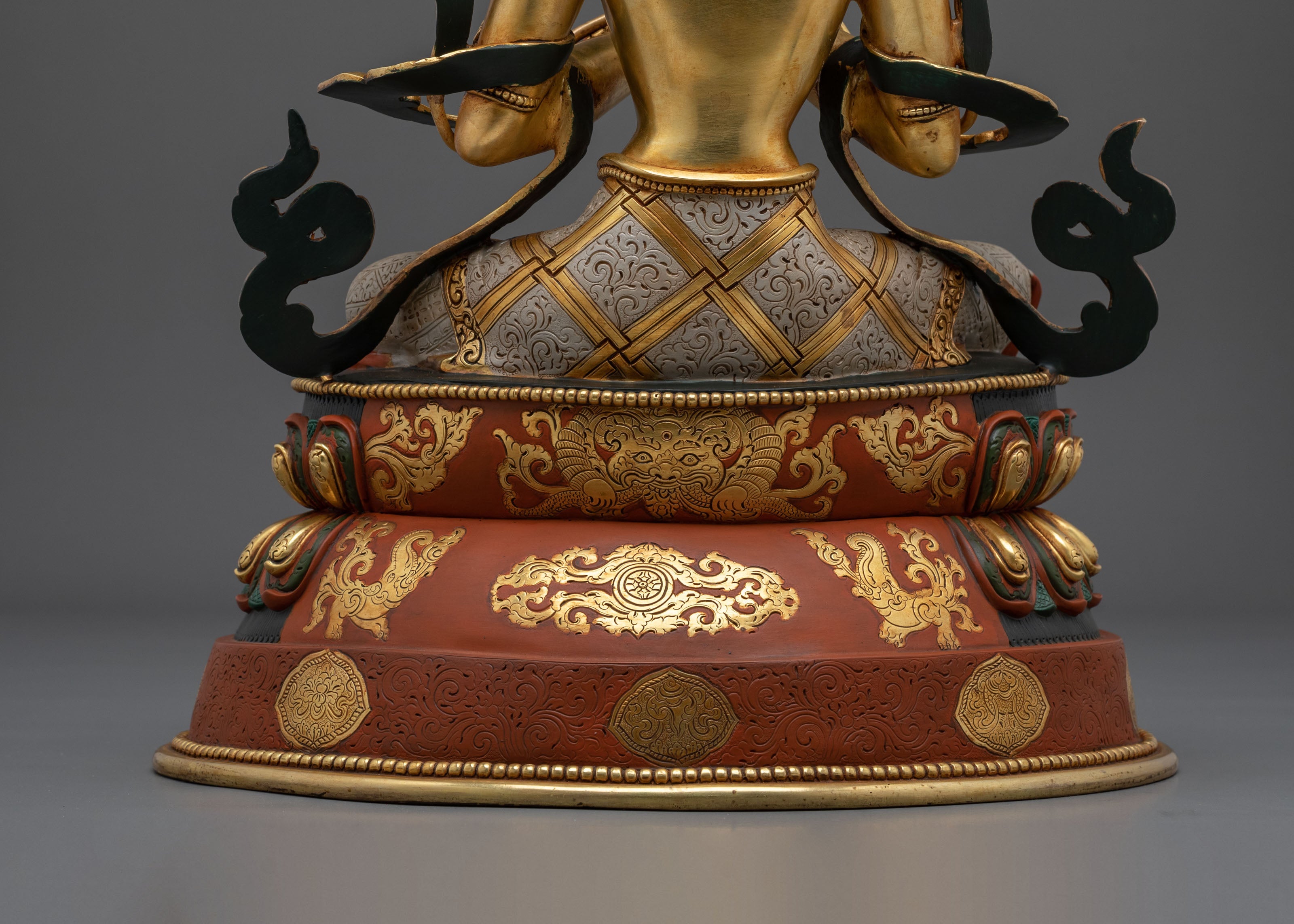Tikshna Manjushri Meditation Statue | 24K Gold Gilded Copper Sculpture